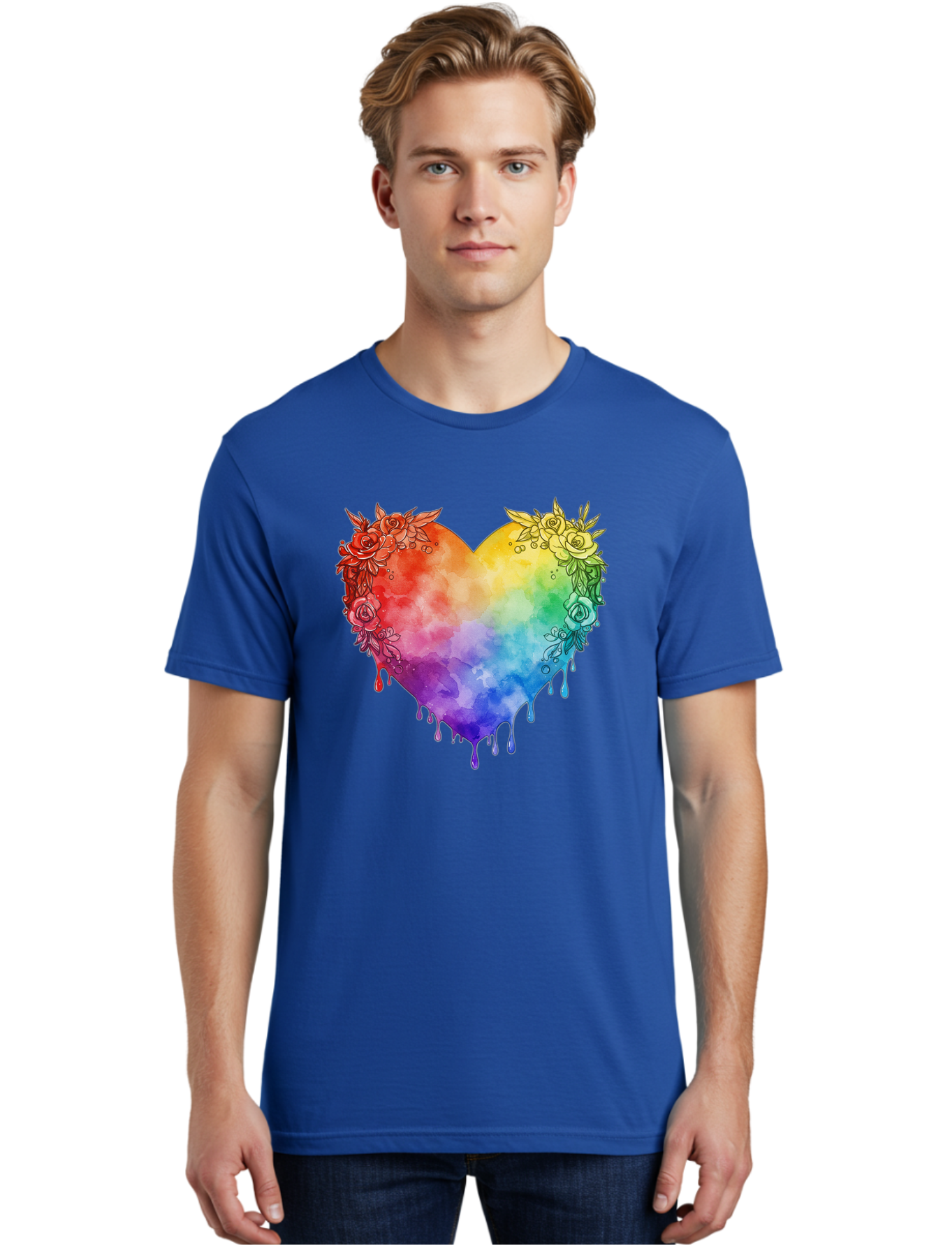 Rainbow-Heart-With-Roses Men'S Graphic Tee, 100% Cotton, Comfortable Casual Summer Wear, Machine Washable, Vintage Camera, Old Camera, Antique Camera, Black Camera, Classic Photography, Photography Equipment, Nostalgic Device, Film Camera, Baj741