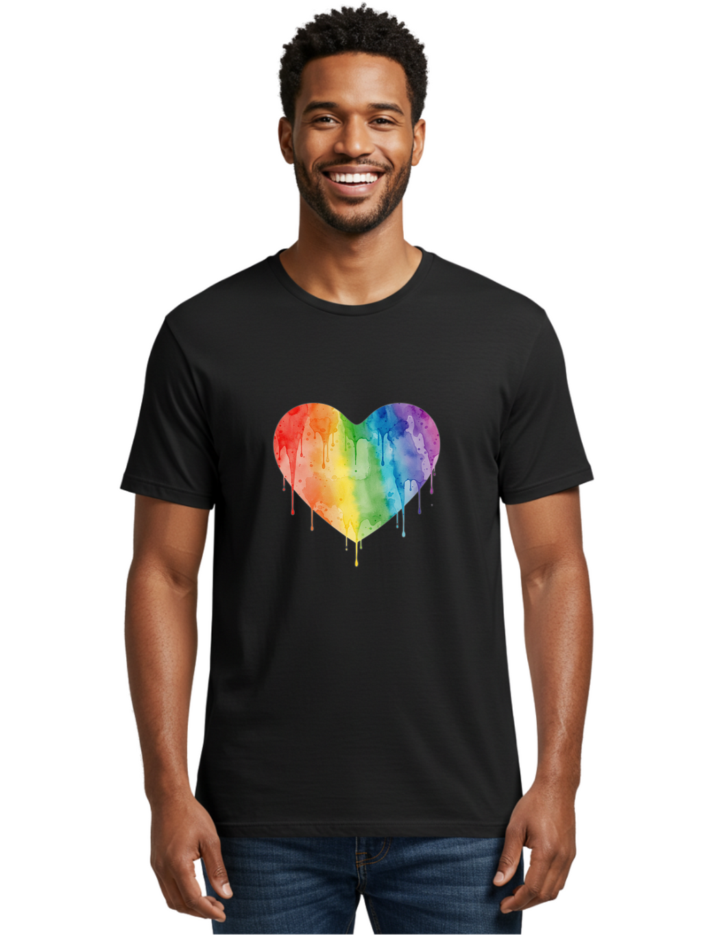 Rainbow-Heart Men'S Graphic Tee, 100% Cotton, Comfortable Casual Summer Wear, Machine Washable, Vintage Camera, Old Camera, Antique Camera, Black Camera, Classic Photography, Photography Equipment, Nostalgic Device, Film Camera, Camera Art Baj742