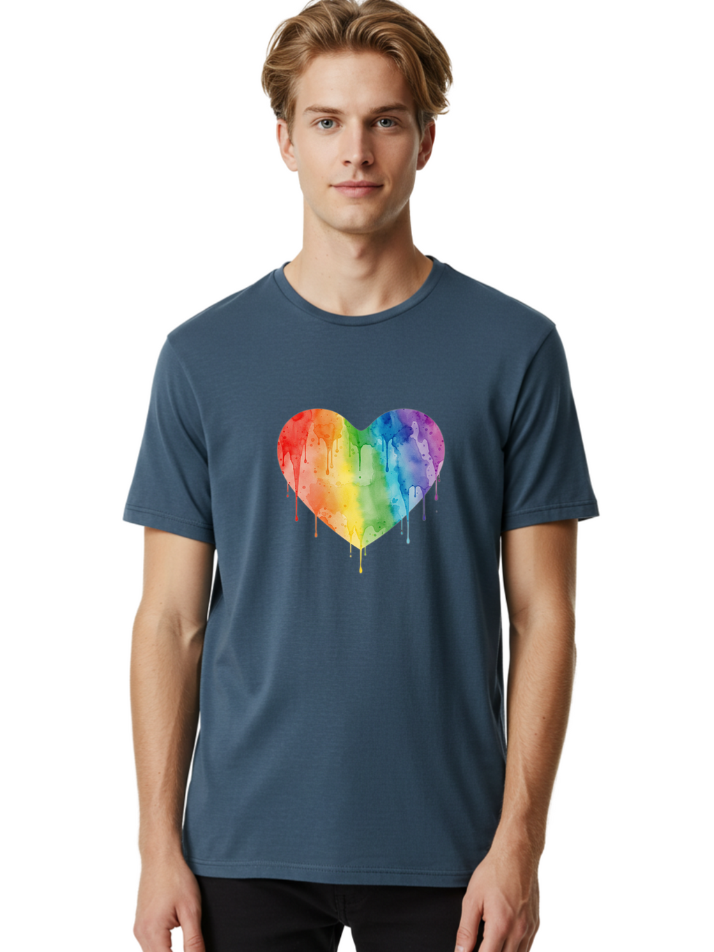 Rainbow-Heart Men'S Graphic Tee, 100% Cotton, Comfortable Casual Summer Wear, Machine Washable, Vintage Camera, Old Camera, Antique Camera, Black Camera, Classic Photography, Photography Equipment, Nostalgic Device, Film Camera, Camera Art Baj742