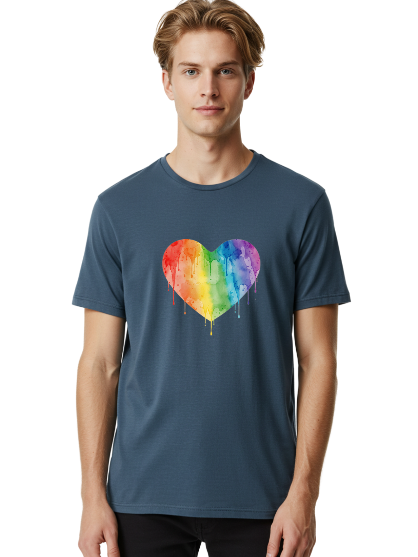 Rainbow-Heart Men'S Graphic Tee, 100% Cotton, Comfortable Casual Summer Wear, Machine Washable, Vintage Camera, Old Camera, Antique Camera, Black Camera, Classic Photography, Photography Equipment, Nostalgic Device, Film Camera, Camera Art Baj742