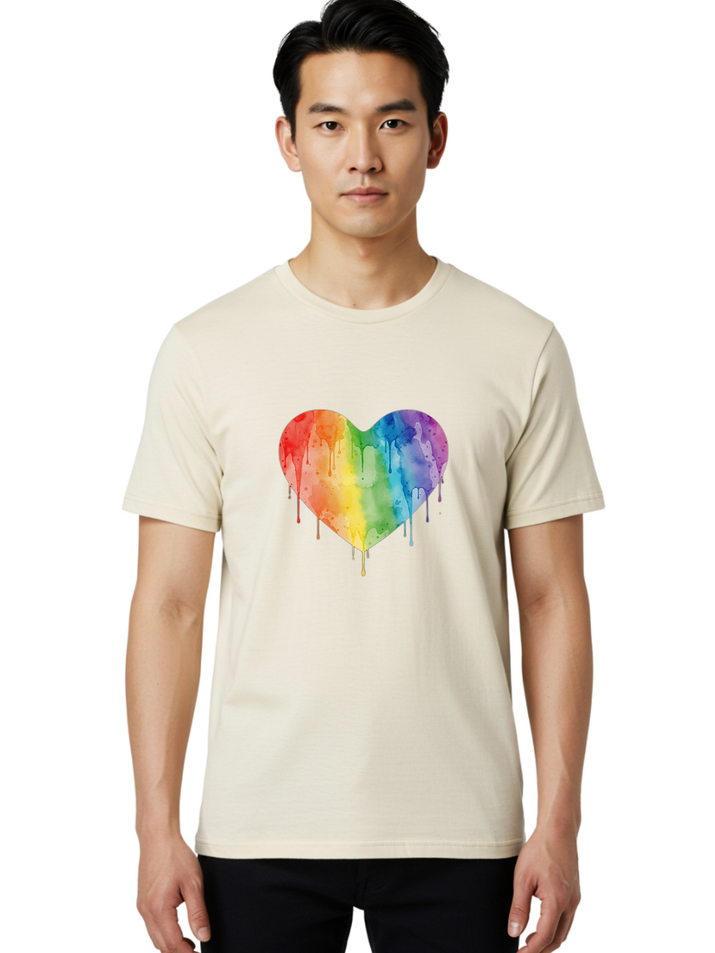 Rainbow-Heart Men'S Graphic Tee, 100% Cotton, Comfortable Casual Summer Wear, Machine Washable, Vintage Camera, Old Camera, Antique Camera, Black Camera, Classic Photography, Photography Equipment, Nostalgic Device, Film Camera, Camera Art Baj742