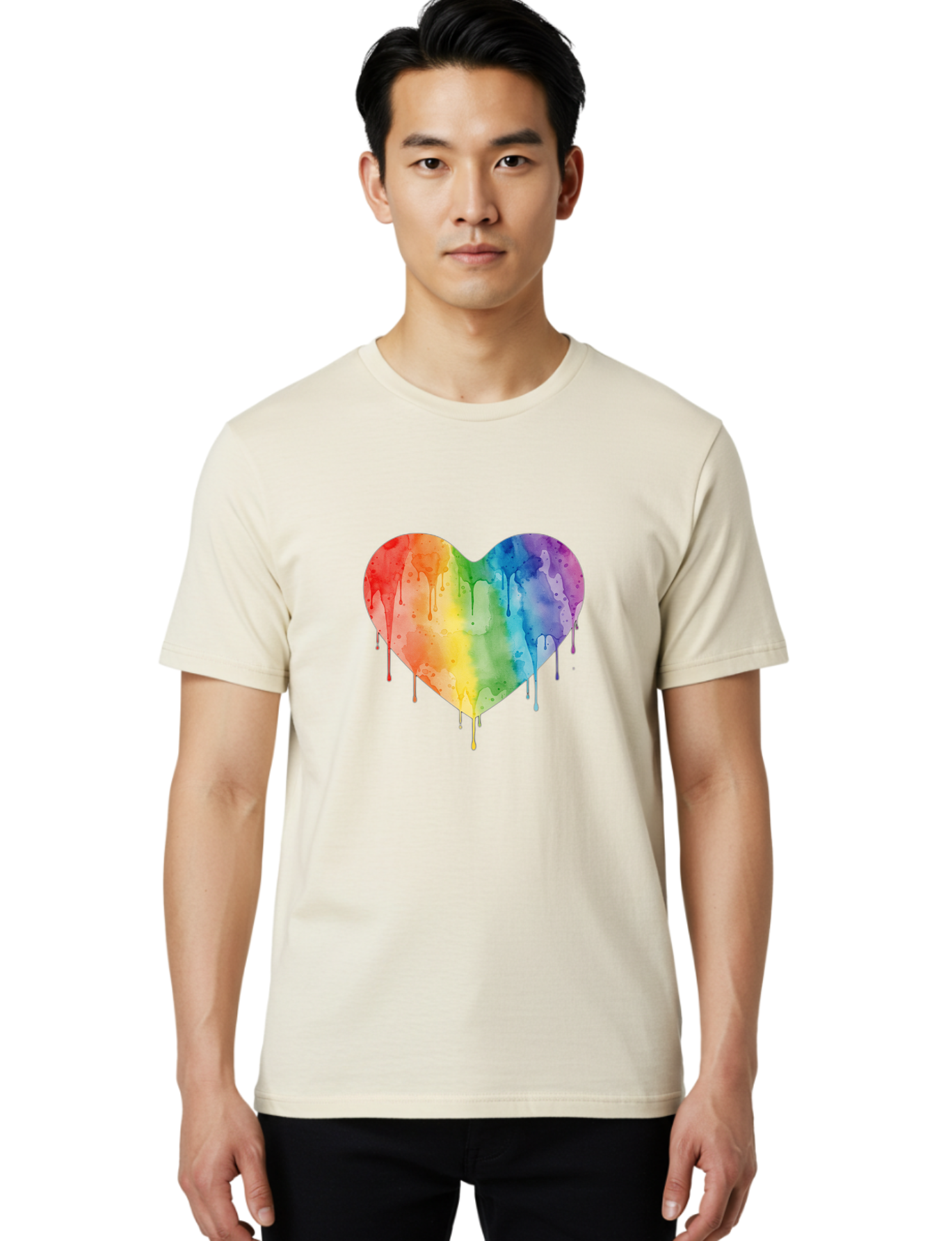 Rainbow-Heart Men'S Graphic Tee, 100% Cotton, Comfortable Casual Summer Wear, Machine Washable, Vintage Camera, Old Camera, Antique Camera, Black Camera, Classic Photography, Photography Equipment, Nostalgic Device, Film Camera, Camera Art Baj742
