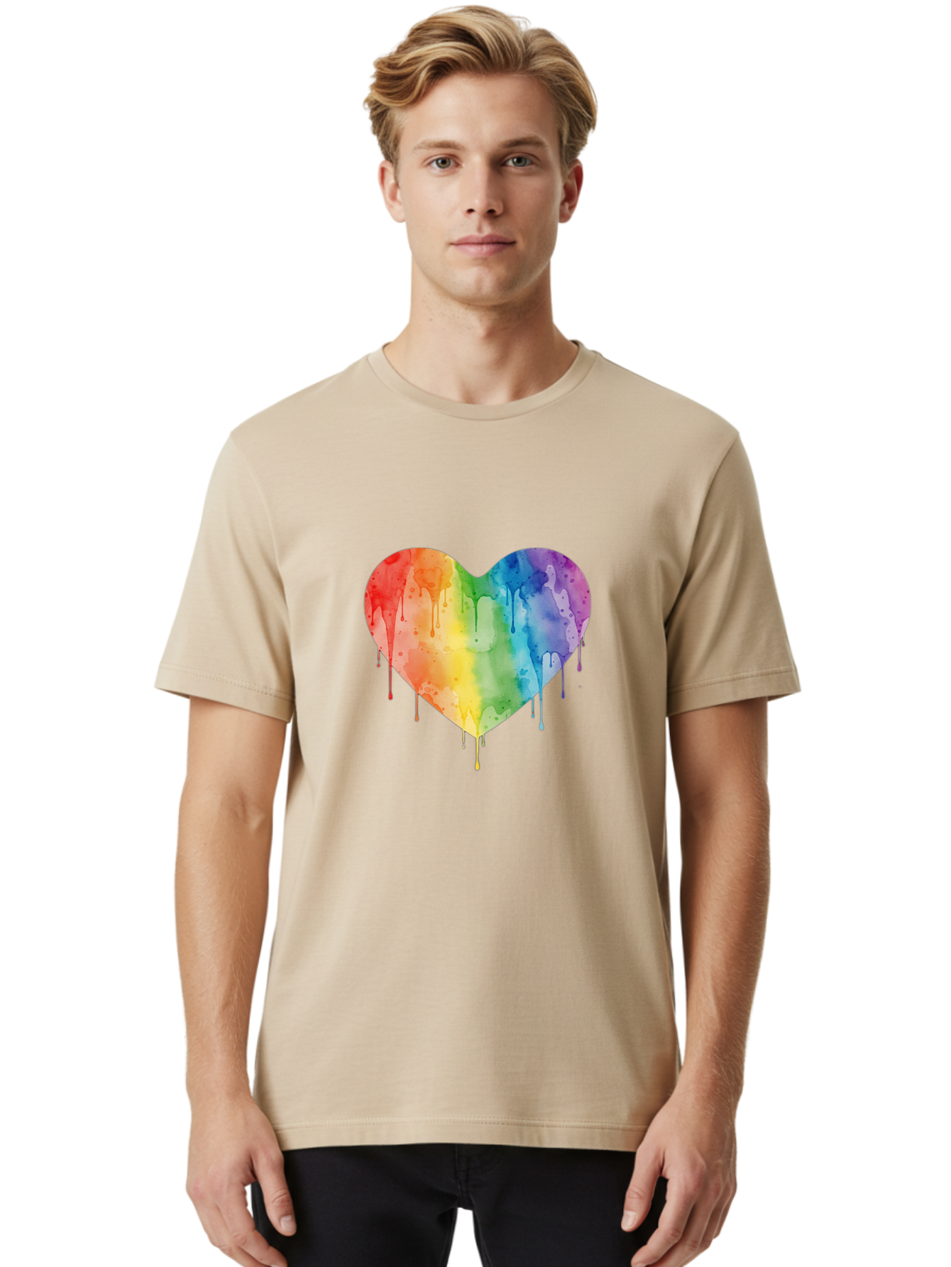 Rainbow-Heart Men'S Graphic Tee, 100% Cotton, Comfortable Casual Summer Wear, Machine Washable, Vintage Camera, Old Camera, Antique Camera, Black Camera, Classic Photography, Photography Equipment, Nostalgic Device, Film Camera, Camera Art Baj742