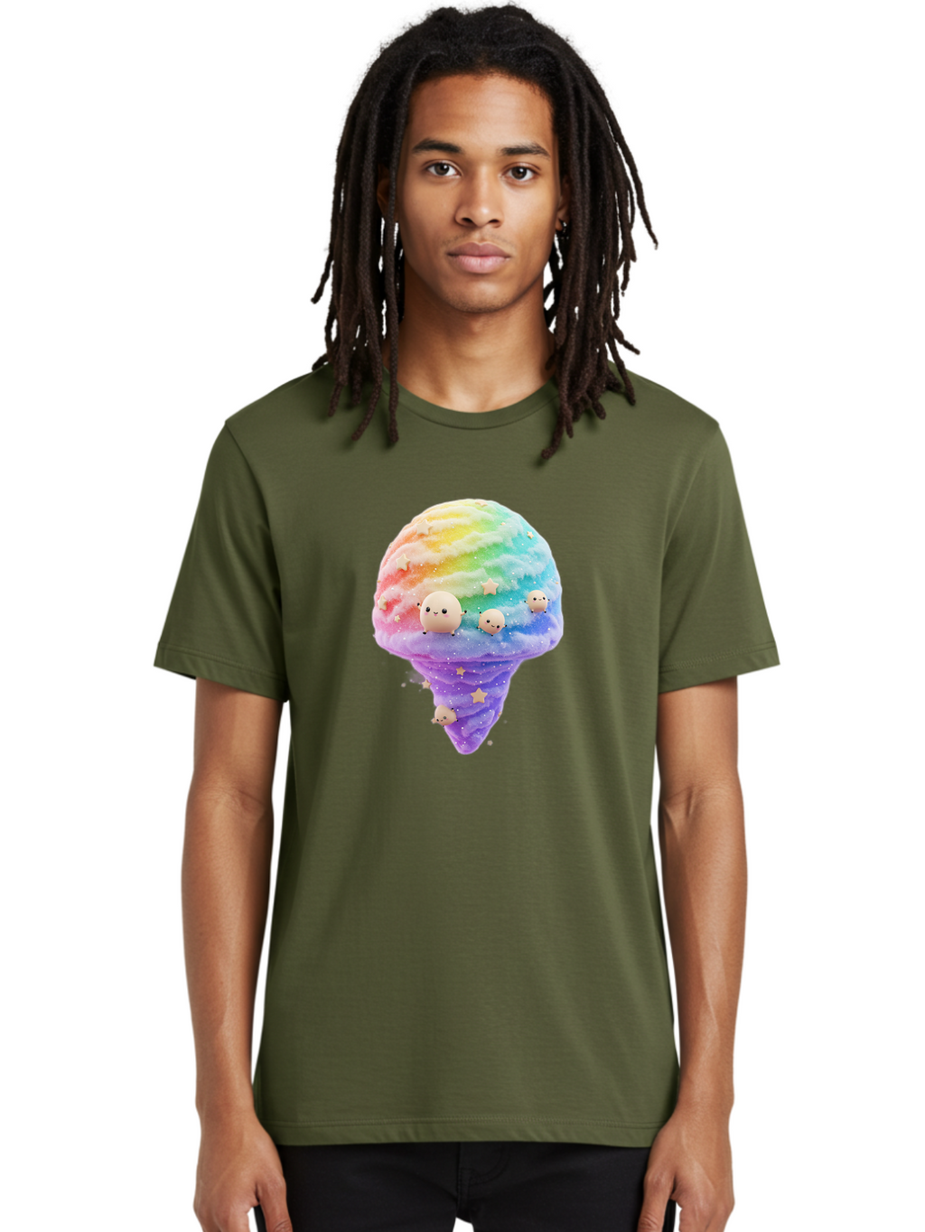 Rainbow-Ice-Cream Men'S Graphic Tee, 100% Cotton, Comfortable Casual Summer Wear, Machine Washable, Vintage Camera, Old Camera, Antique Camera, Black Camera, Classic Photography, Photography Equipment, Nostalgic Device, Film Camera, Camera Art Baj743