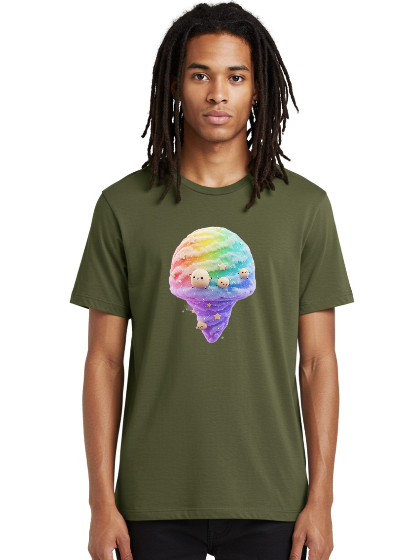 Rainbow-Ice-Cream Men'S Graphic Tee, 100% Cotton, Comfortable Casual Summer Wear, Machine Washable, Vintage Camera, Old Camera, Antique Camera, Black Camera, Classic Photography, Photography Equipment, Nostalgic Device, Film Camera, Camera Art Baj743