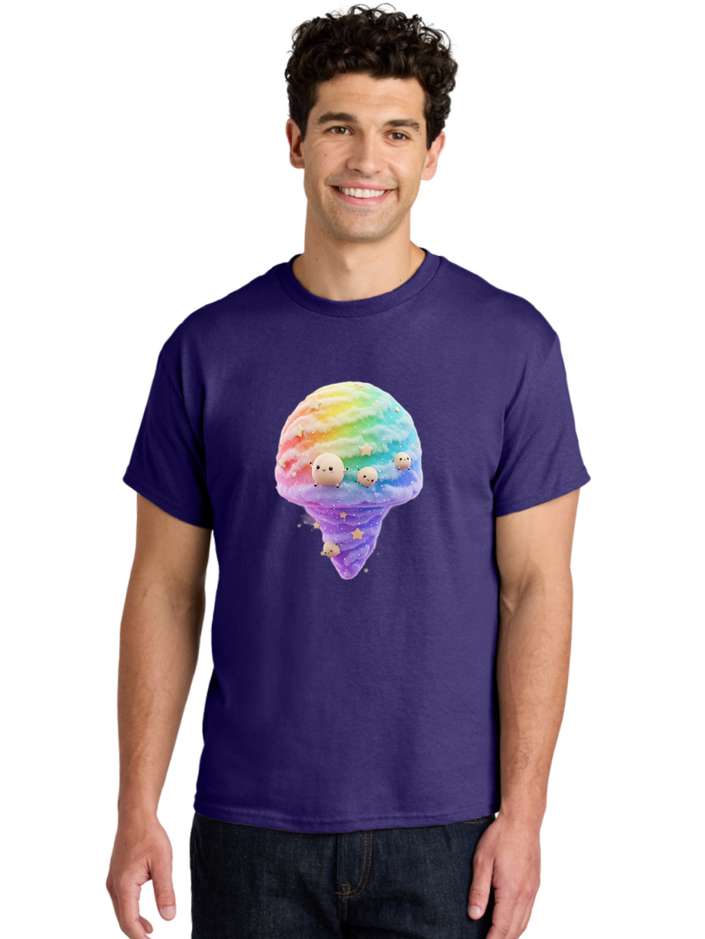 Rainbow-Ice-Cream Men'S Graphic Tee, 100% Cotton, Comfortable Casual Summer Wear, Machine Washable, Vintage Camera, Old Camera, Antique Camera, Black Camera, Classic Photography, Photography Equipment, Nostalgic Device, Film Camera, Camera Art Baj743