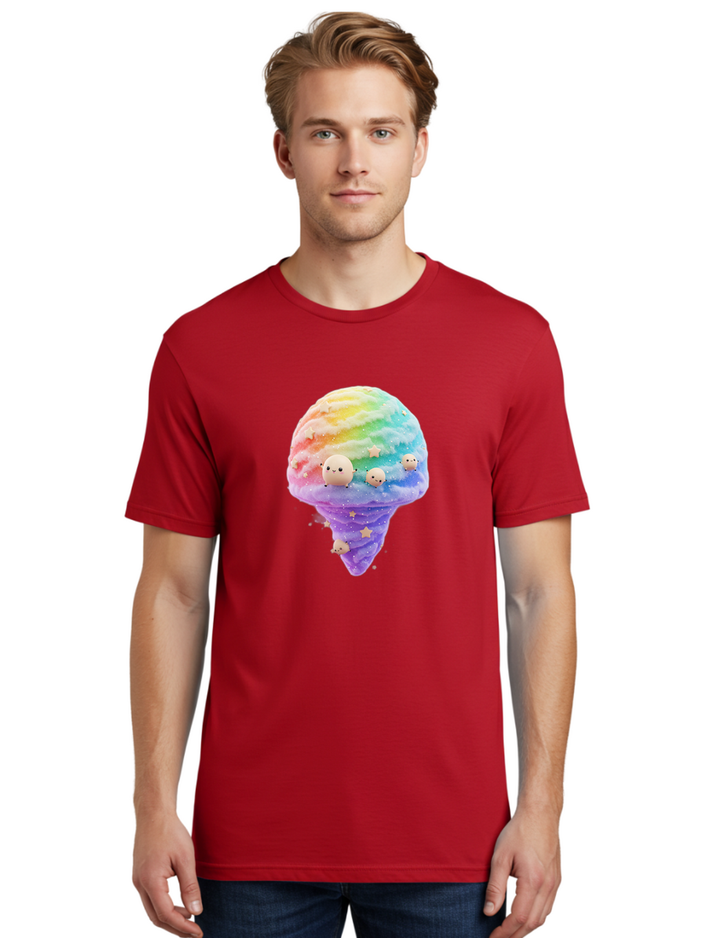 Rainbow-Ice-Cream Men'S Graphic Tee, 100% Cotton, Comfortable Casual Summer Wear, Machine Washable, Vintage Camera, Old Camera, Antique Camera, Black Camera, Classic Photography, Photography Equipment, Nostalgic Device, Film Camera, Camera Art Baj743