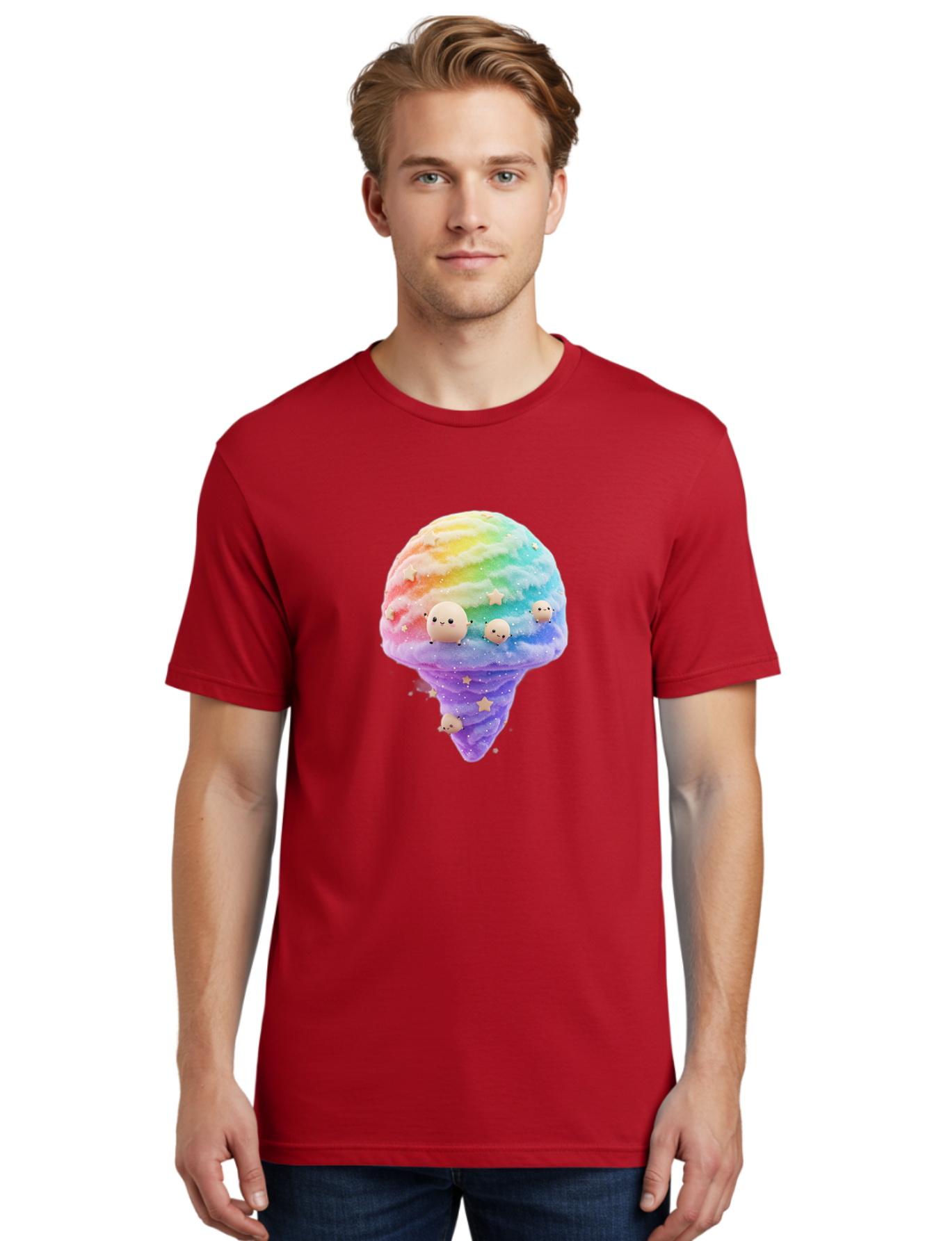 Rainbow-Ice-Cream Men'S Graphic Tee, 100% Cotton, Comfortable Casual Summer Wear, Machine Washable, Vintage Camera, Old Camera, Antique Camera, Black Camera, Classic Photography, Photography Equipment, Nostalgic Device, Film Camera, Camera Art Baj743