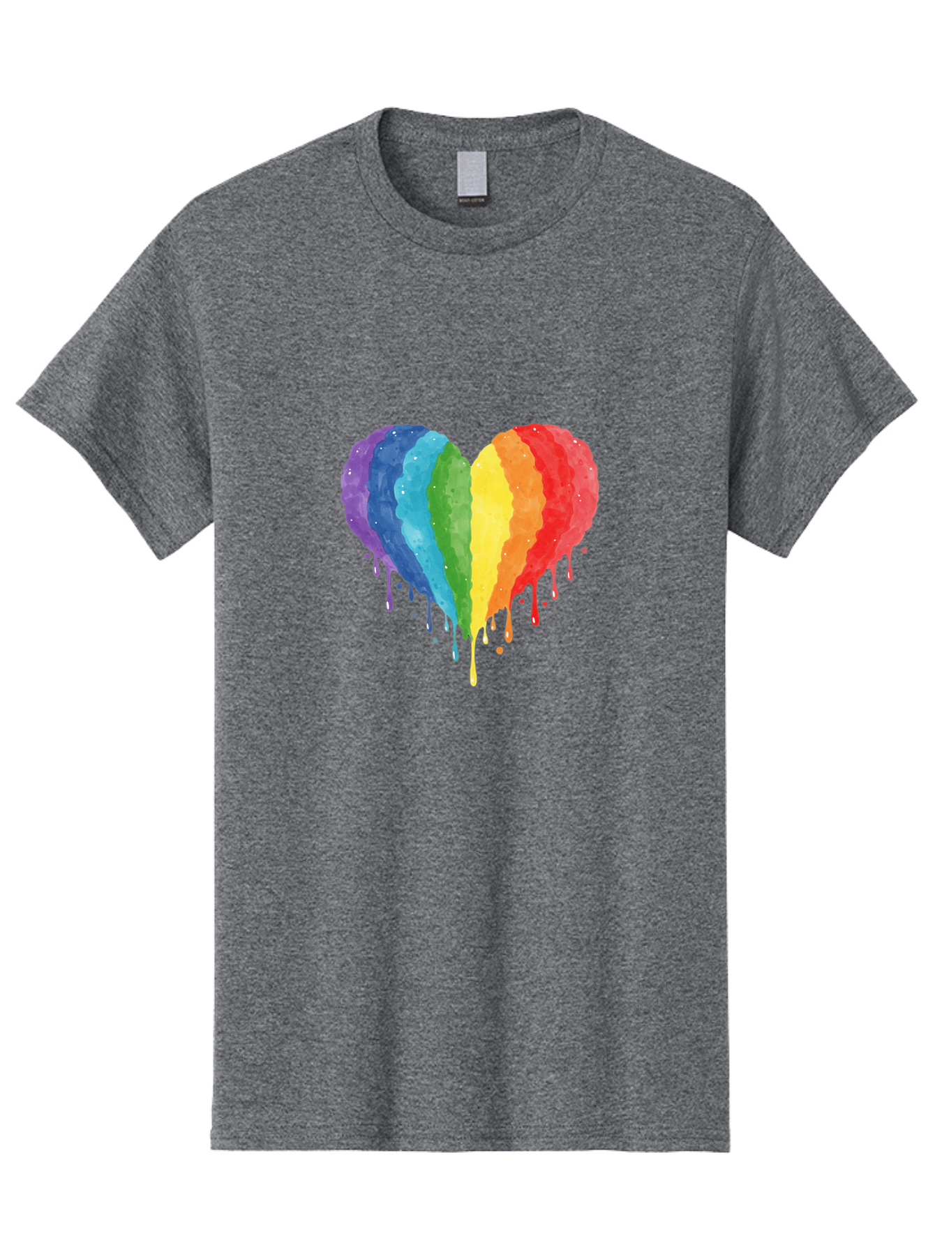Rainbow-Melting-Heart Men'S Graphic Tee, 100% Cotton, Comfortable Casual Summer Wear, Machine Washable, Vintage Camera, Old Camera, Antique Camera, Black Camera, Classic Photography, Photography Equipment, Nostalgic Device, Film Camera, Baj744