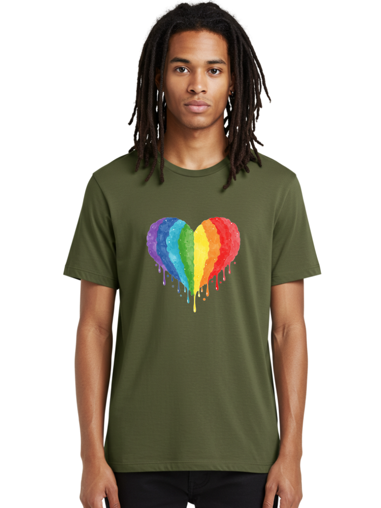 Rainbow-Melting-Heart Men'S Graphic Tee, 100% Cotton, Comfortable Casual Summer Wear, Machine Washable, Vintage Camera, Old Camera, Antique Camera, Black Camera, Classic Photography, Photography Equipment, Nostalgic Device, Film Camera, Baj744