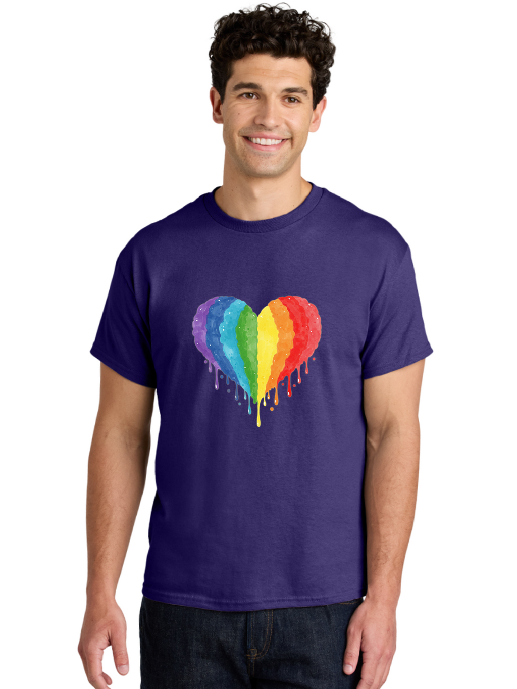 Rainbow-Melting-Heart Men'S Graphic Tee, 100% Cotton, Comfortable Casual Summer Wear, Machine Washable, Vintage Camera, Old Camera, Antique Camera, Black Camera, Classic Photography, Photography Equipment, Nostalgic Device, Film Camera, Baj744