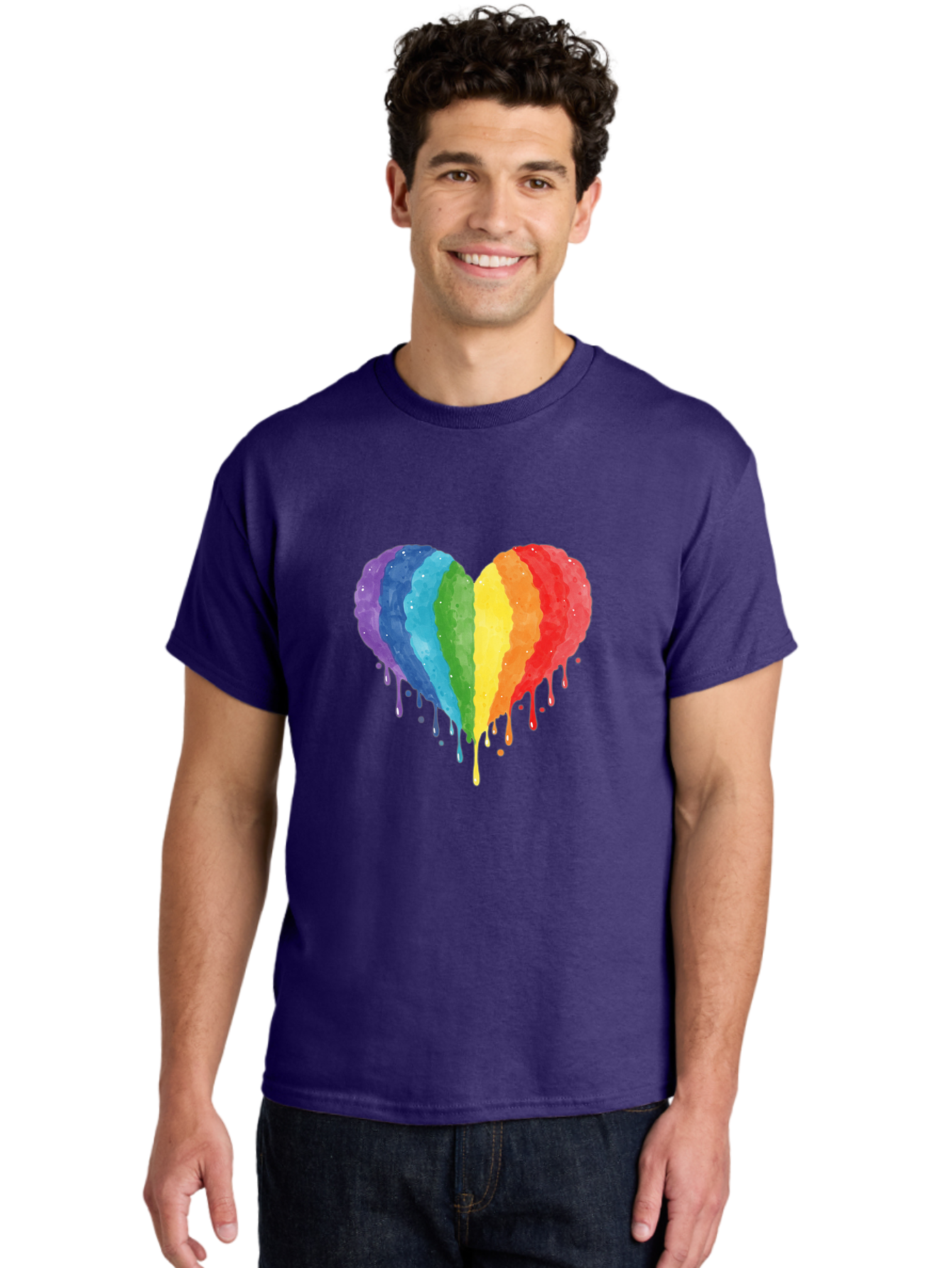 Rainbow-Melting-Heart Men'S Graphic Tee, 100% Cotton, Comfortable Casual Summer Wear, Machine Washable, Vintage Camera, Old Camera, Antique Camera, Black Camera, Classic Photography, Photography Equipment, Nostalgic Device, Film Camera, Baj744