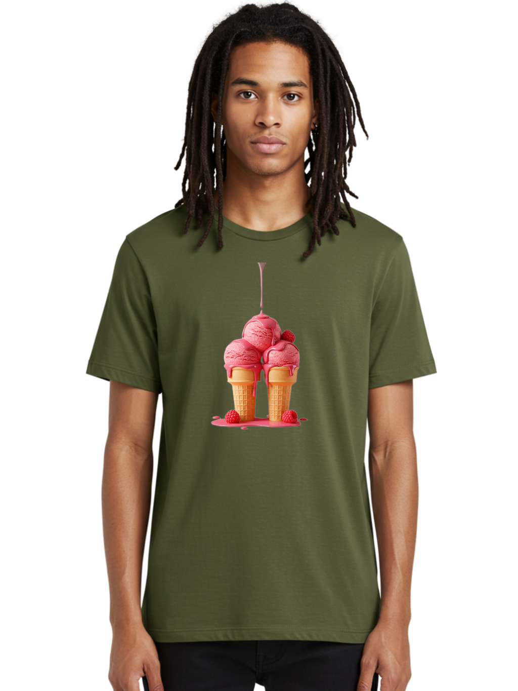 Raspberry-Ice-Cream Men'S Graphic Tee, 100% Cotton, Comfortable Casual Summer Wear, Machine Washable, Vintage Camera, Old Camera, Antique Camera, Black Camera, Classic Photography, Photography Equipment, Nostalgic Device, Film Camera, Baj745