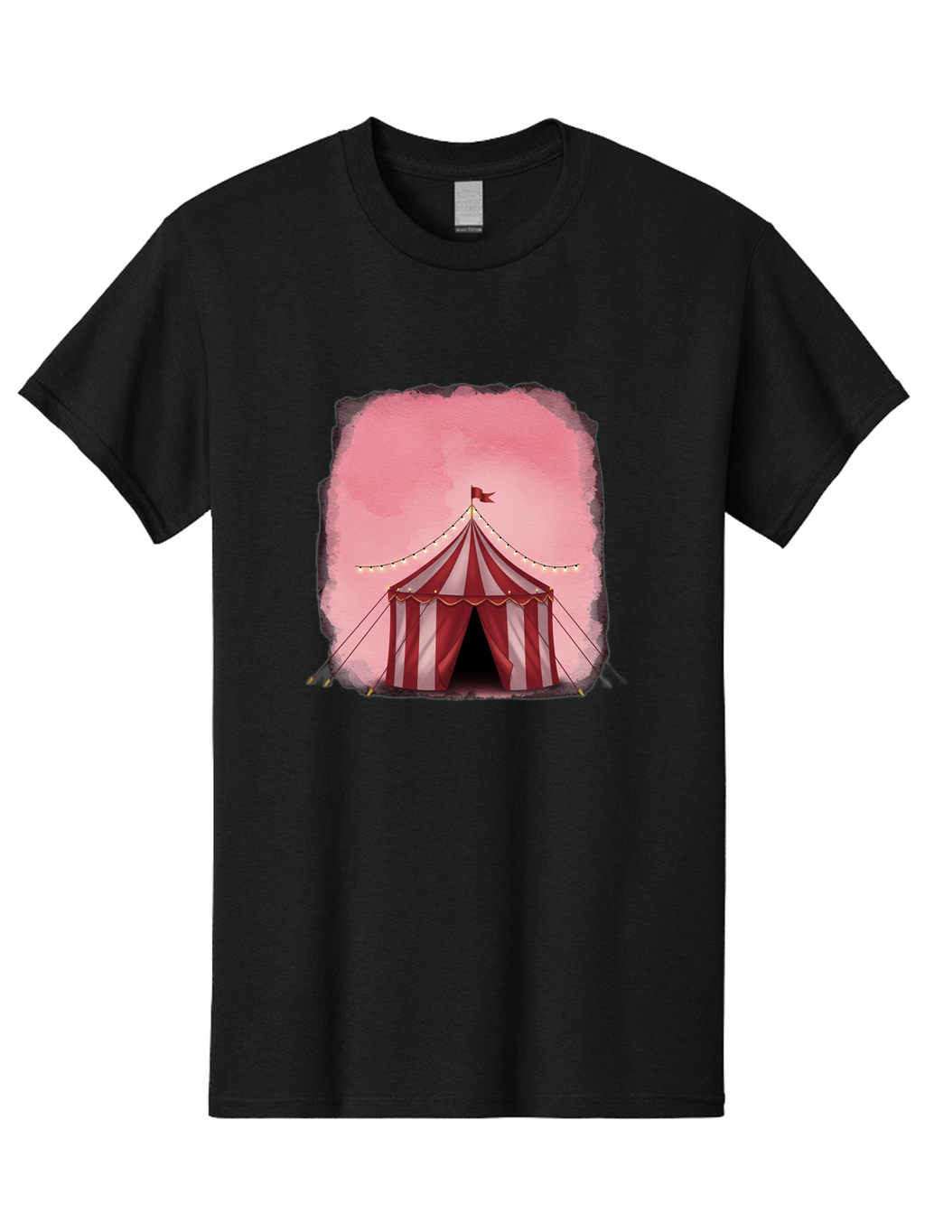 Red-And-White-Striped-Tent Men'S Graphic Tee, 100% Cotton, Comfortable Casual Summer Wear, Machine Washable, Vintage Camera, Old Camera, Antique Camera, Black Camera, Classic Photography, Photography Equipment, Nostalgic Device, Film Camera, Baj746