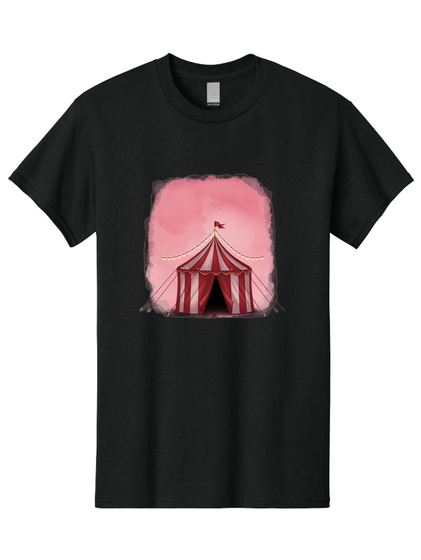 Red-And-White-Striped-Tent Men'S Graphic Tee, 100% Cotton, Comfortable Casual Summer Wear, Machine Washable, Vintage Camera, Old Camera, Antique Camera, Black Camera, Classic Photography, Photography Equipment, Nostalgic Device, Film Camera, Baj746