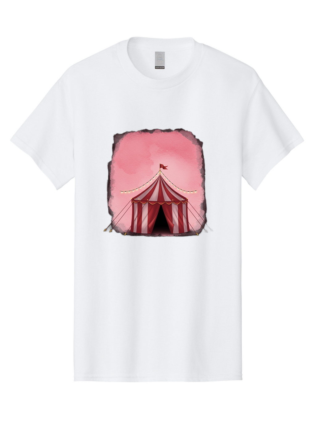 Red-And-White-Striped-Tent Men'S Graphic Tee, 100% Cotton, Comfortable Casual Summer Wear, Machine Washable, Vintage Camera, Old Camera, Antique Camera, Black Camera, Classic Photography, Photography Equipment, Nostalgic Device, Film Camera, Baj746