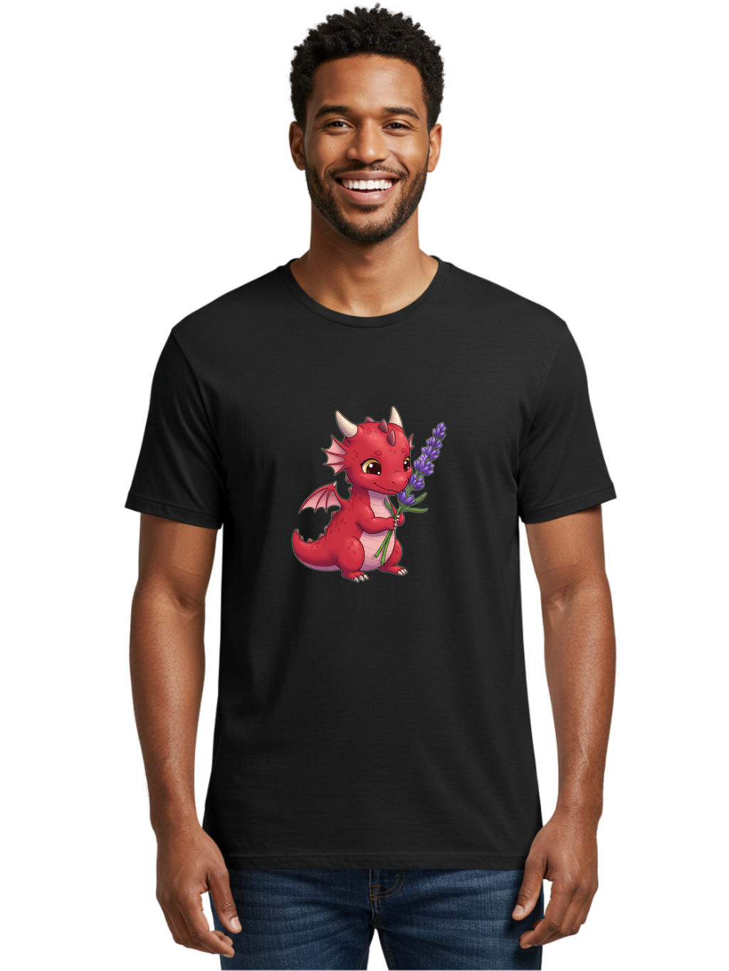 Red-Dragon-With-Lavender Men'S Graphic Tee, 100% Cotton, Comfortable Casual Summer Wear, Machine Washable, Vintage Camera, Old Camera, Antique Camera, Black Camera, Classic Photography, Photography Equipment, Nostalgic Device, Film Camera, Baj748