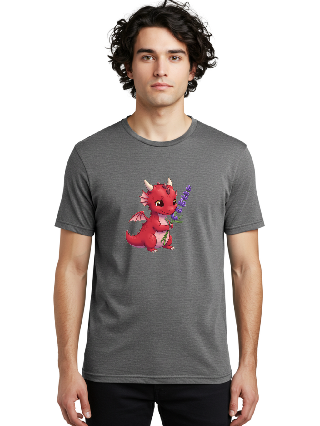 Red-Dragon-With-Lavender Men'S Graphic Tee, 100% Cotton, Comfortable Casual Summer Wear, Machine Washable, Vintage Camera, Old Camera, Antique Camera, Black Camera, Classic Photography, Photography Equipment, Nostalgic Device, Film Camera, Baj748