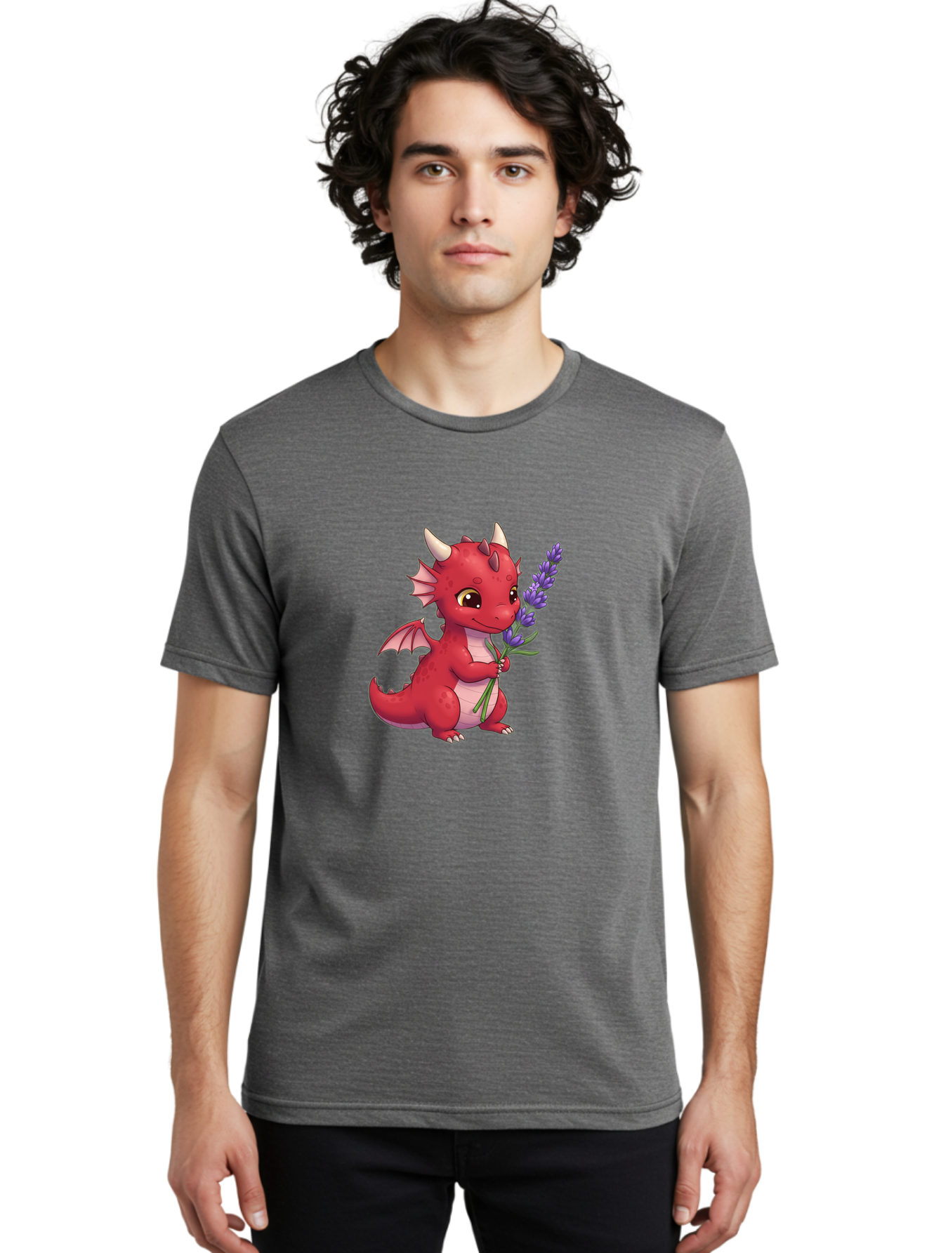 Red-Dragon-With-Lavender Men'S Graphic Tee, 100% Cotton, Comfortable Casual Summer Wear, Machine Washable, Vintage Camera, Old Camera, Antique Camera, Black Camera, Classic Photography, Photography Equipment, Nostalgic Device, Film Camera, Baj748