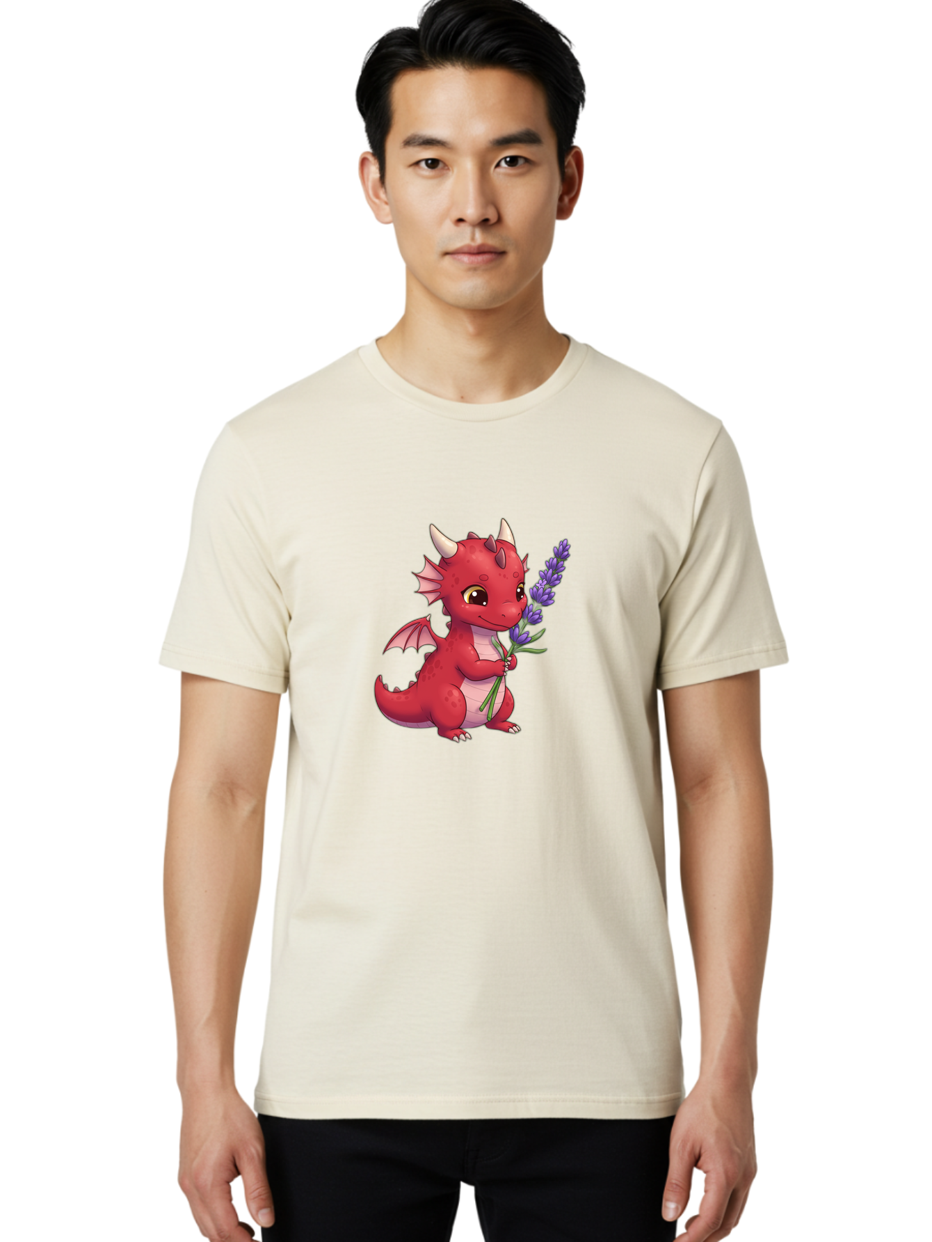Red-Dragon-With-Lavender Men'S Graphic Tee, 100% Cotton, Comfortable Casual Summer Wear, Machine Washable, Vintage Camera, Old Camera, Antique Camera, Black Camera, Classic Photography, Photography Equipment, Nostalgic Device, Film Camera, Baj748