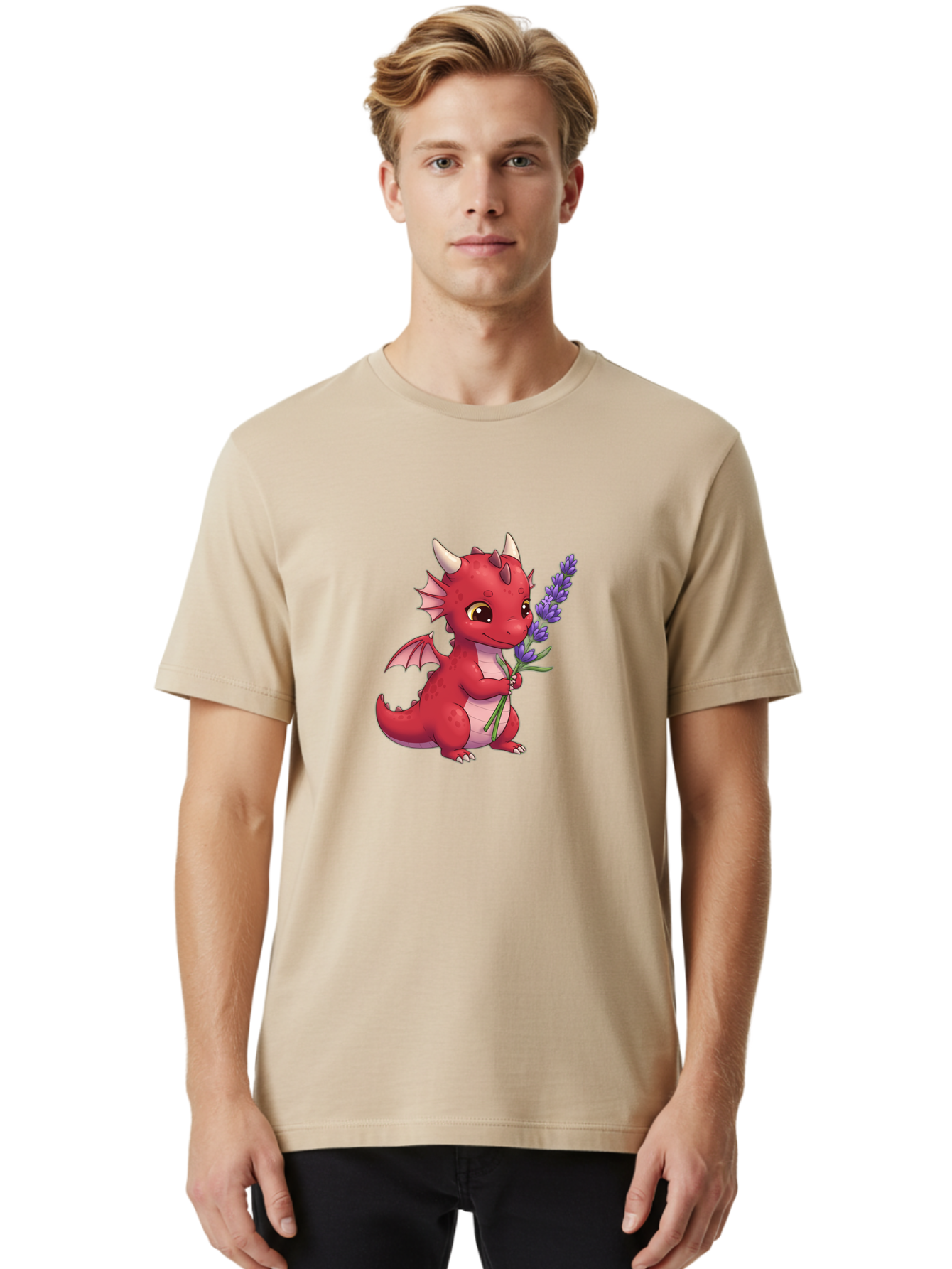 Red-Dragon-With-Lavender Men'S Graphic Tee, 100% Cotton, Comfortable Casual Summer Wear, Machine Washable, Vintage Camera, Old Camera, Antique Camera, Black Camera, Classic Photography, Photography Equipment, Nostalgic Device, Film Camera, Baj748