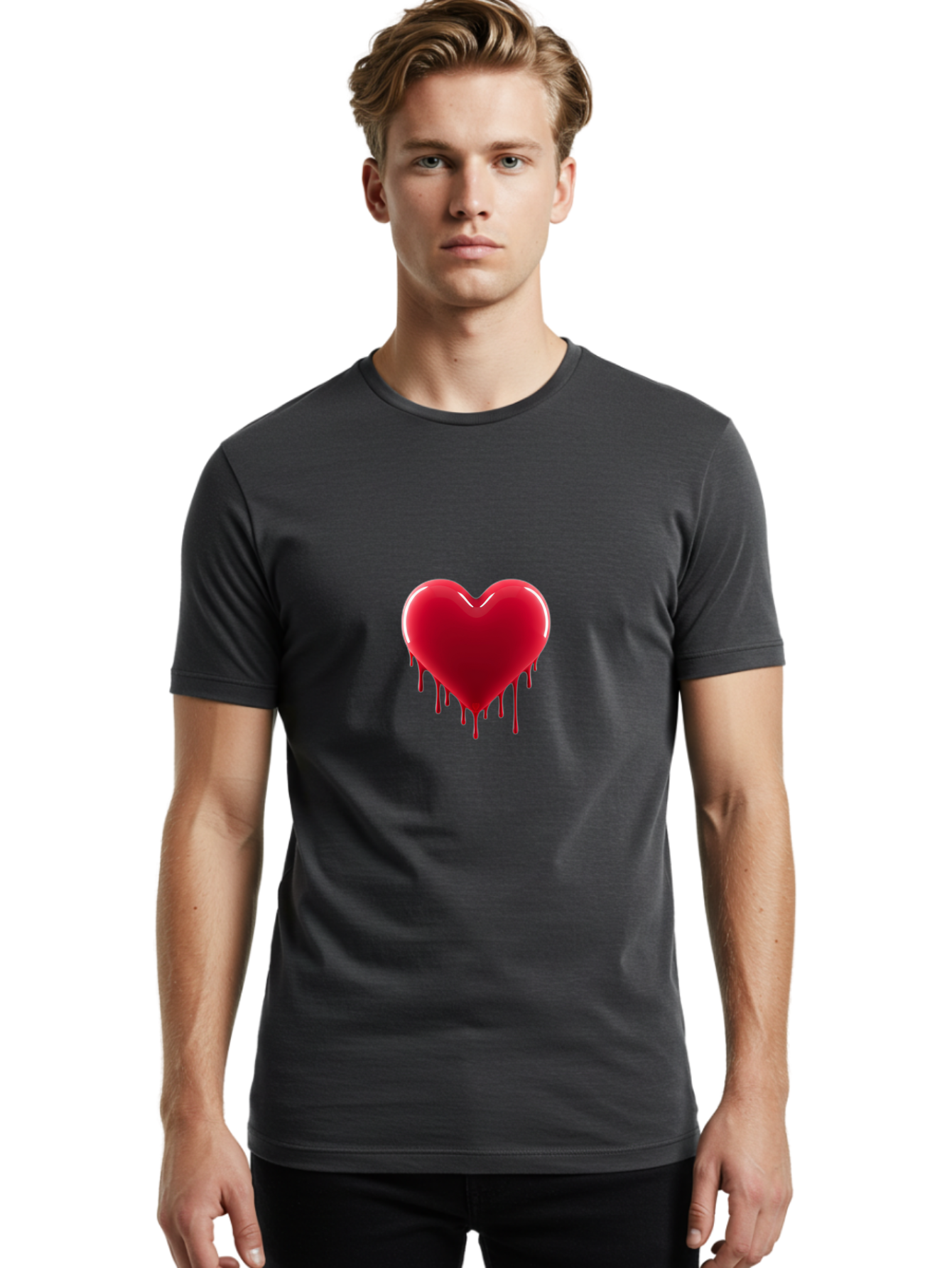 Red-Heart Men'S Graphic Tee, 100% Cotton, Comfortable Casual Summer Wear, Machine Washable, Vintage Camera, Old Camera, Antique Camera, Black Camera, Classic Photography, Photography Equipment, Nostalgic Device, Film Camera, Camera Art Baj749