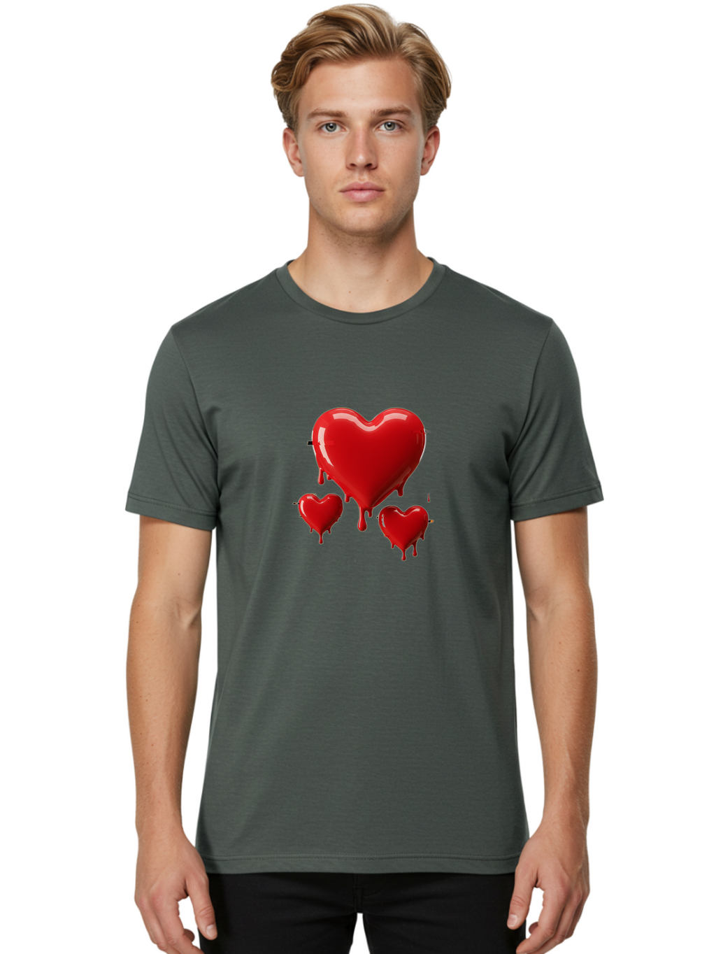 Red-Hearts Men'S Graphic Tee, 100% Cotton, Comfortable Casual Summer Wear, Machine Washable, Vintage Camera, Old Camera, Antique Camera, Black Camera, Classic Photography, Photography Equipment, Nostalgic Device, Film Camera, Camera Art Baj750