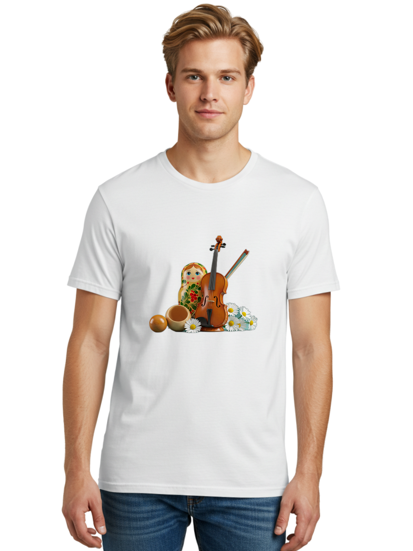 Russian-Doll-Violin Men'S Graphic Tee, 100% Cotton, Comfortable Casual Summer Wear, Machine Washable, Vintage Camera, Old Camera, Antique Camera, Black Camera, Classic Photography, Photography Equipment, Nostalgic Device, Film Camera, Baj751