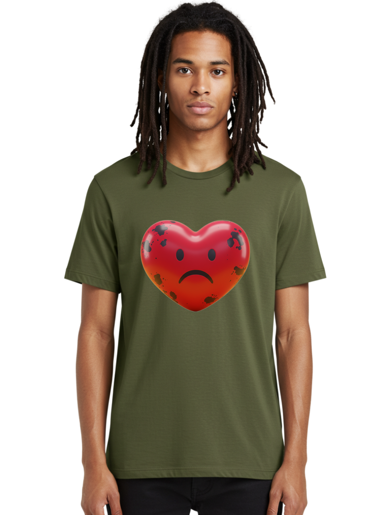 Sad-Red-Heart Men'S Graphic Tee, 100% Cotton, Comfortable Casual Summer Wear, Machine Washable, Vintage Camera, Old Camera, Antique Camera, Black Camera, Classic Photography, Photography Equipment, Nostalgic Device, Film Camera, Camera Art Baj752
