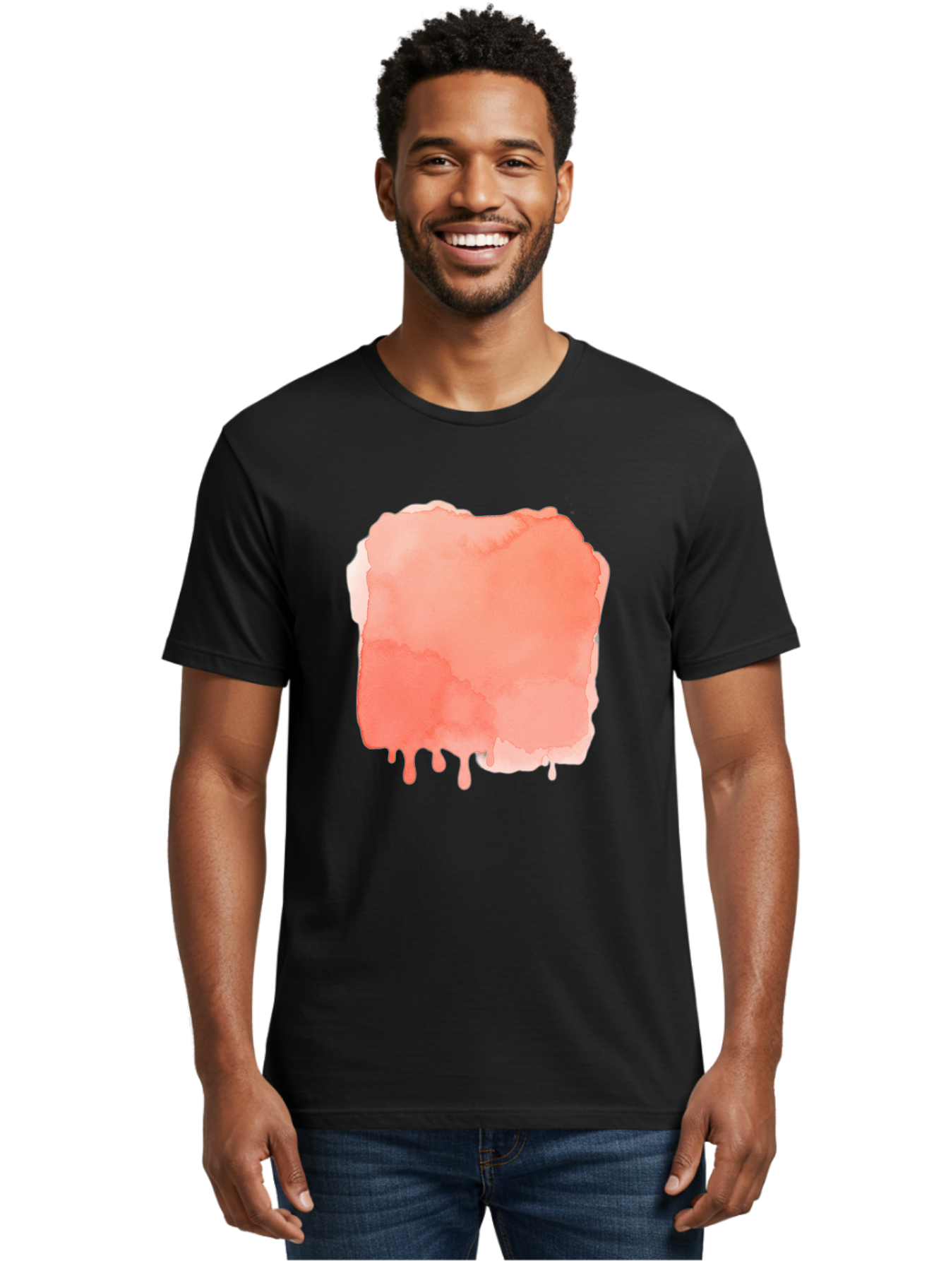 Salmon-Watercolor Men'S Graphic Tee, 100% Cotton, Comfortable Casual Summer Wear, Machine Washable, Vintage Camera, Old Camera, Antique Camera, Black Camera, Classic Photography, Photography Equipment, Nostalgic Device, Film Camera, Camera Art Baj753