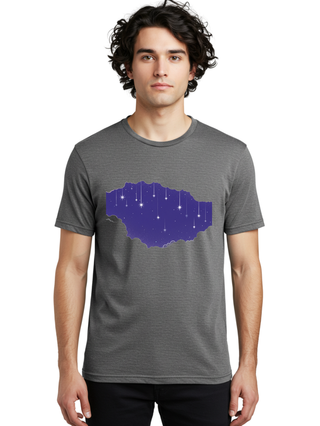 Shooting-Stars-1 Men'S Graphic Tee, 100% Cotton, Comfortable Casual Summer Wear, Machine Washable, Vintage Camera, Old Camera, Antique Camera, Black Camera, Classic Photography, Photography Equipment, Nostalgic Device, Film Camera, Camera Art Baj756