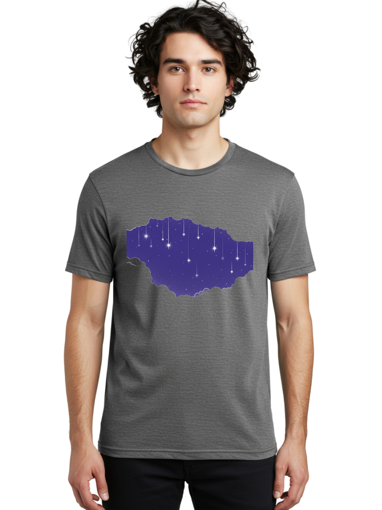 Shooting-Stars-1 Men'S Graphic Tee, 100% Cotton, Comfortable Casual Summer Wear, Machine Washable, Vintage Camera, Old Camera, Antique Camera, Black Camera, Classic Photography, Photography Equipment, Nostalgic Device, Film Camera, Camera Art Baj756