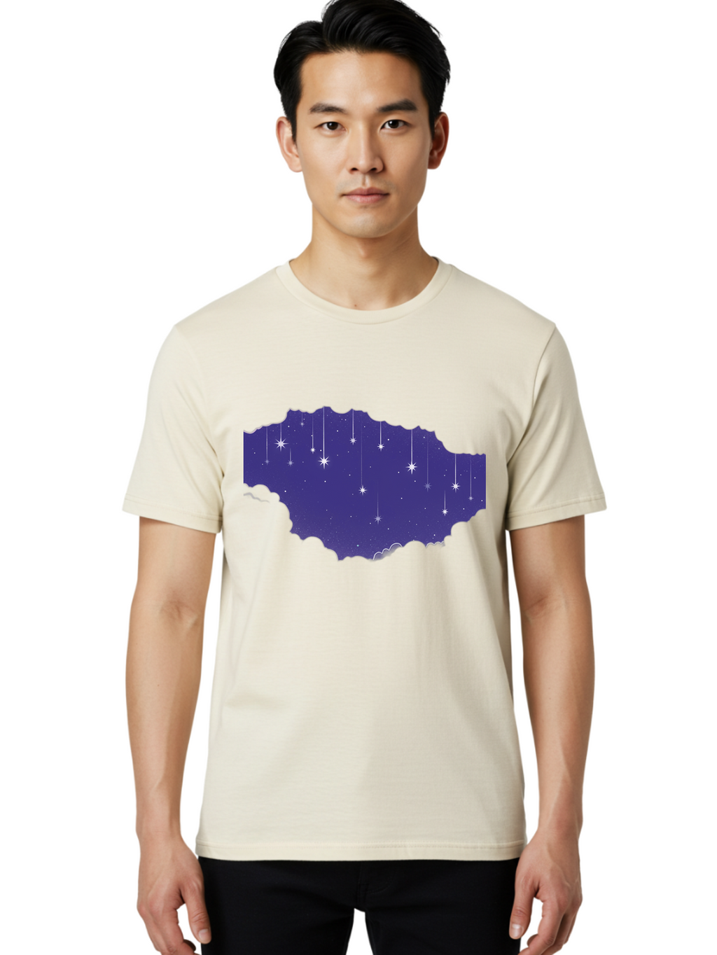 Shooting-Stars-1 Men'S Graphic Tee, 100% Cotton, Comfortable Casual Summer Wear, Machine Washable, Vintage Camera, Old Camera, Antique Camera, Black Camera, Classic Photography, Photography Equipment, Nostalgic Device, Film Camera, Camera Art Baj756