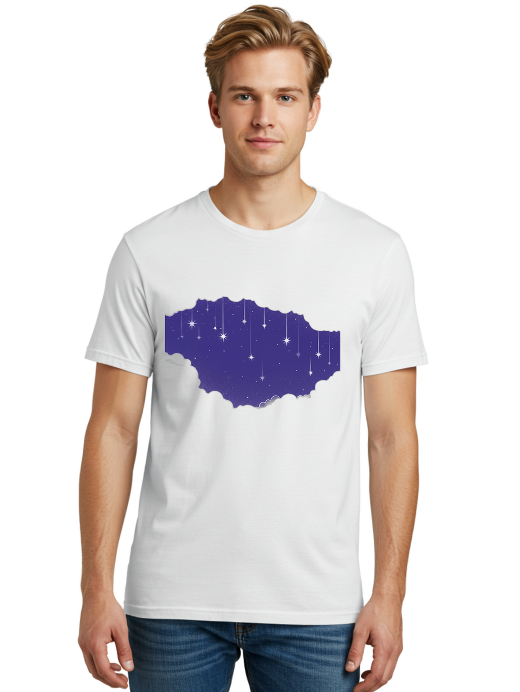Shooting-Stars-1 Men'S Graphic Tee, 100% Cotton, Comfortable Casual Summer Wear, Machine Washable, Vintage Camera, Old Camera, Antique Camera, Black Camera, Classic Photography, Photography Equipment, Nostalgic Device, Film Camera, Camera Art Baj756