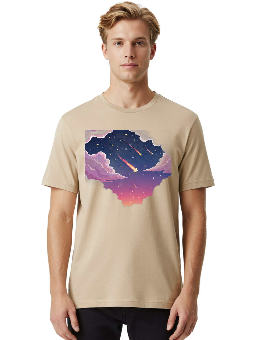 Shooting-Stars Men'S Graphic Tee, 100% Cotton, Comfortable Casual Summer Wear, Machine Washable, Vintage Camera, Old Camera, Antique Camera, Black Camera, Classic Photography, Photography Equipment, Nostalgic Device, Film Camera, Camera Art Baj757