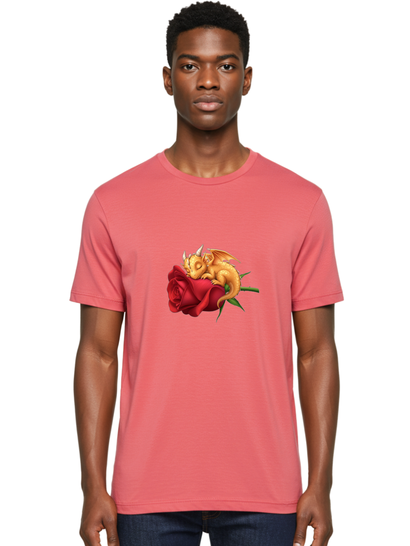 Sleeping-Dragon-On-Red-Rose Men'S Graphic Tee, 100% Cotton, Comfortable Casual Summer Wear, Machine Washable, Vintage Camera, Old Camera, Antique Camera, Black Camera, Classic Photography, Photography Equipment, Nostalgic Device, Film Camera, Baj761