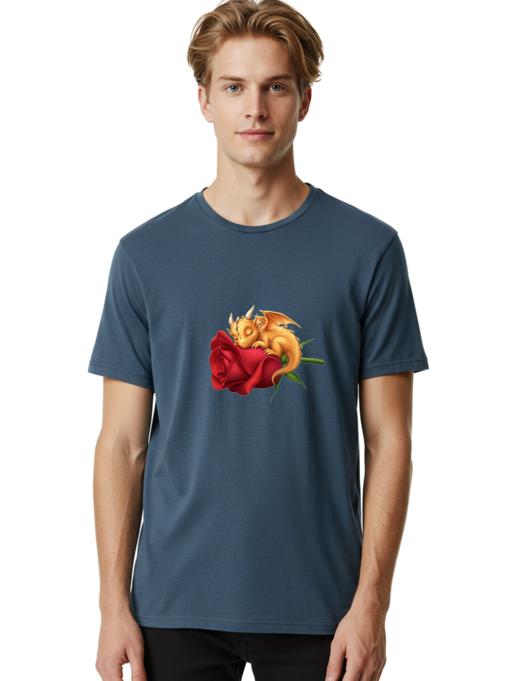 Sleeping-Dragon-On-Red-Rose Men'S Graphic Tee, 100% Cotton, Comfortable Casual Summer Wear, Machine Washable, Vintage Camera, Old Camera, Antique Camera, Black Camera, Classic Photography, Photography Equipment, Nostalgic Device, Film Camera, Baj761