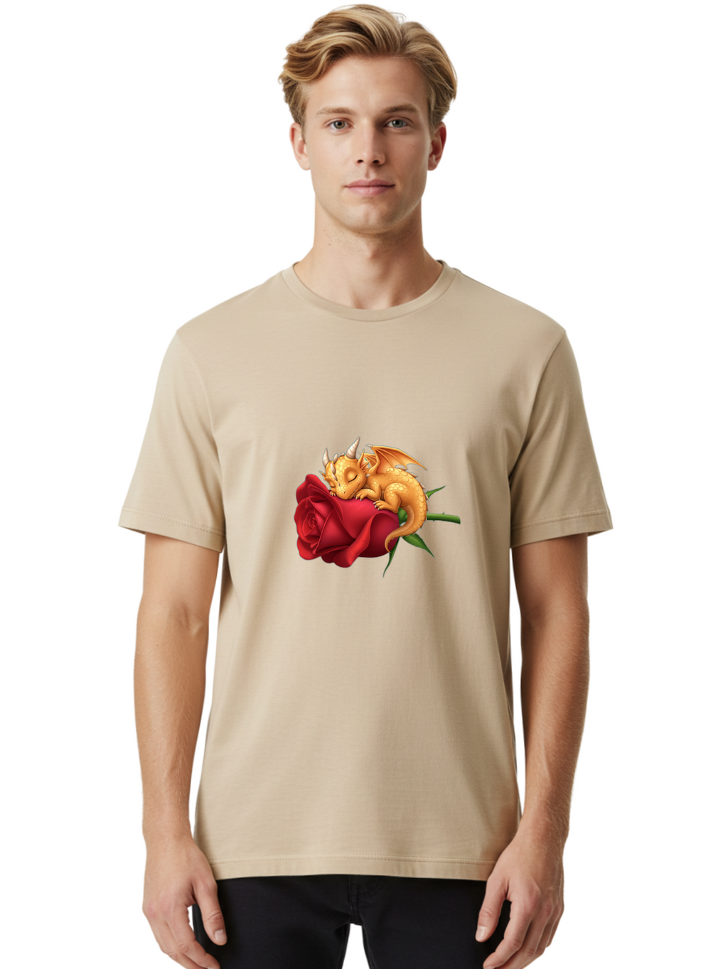 Sleeping-Dragon-On-Red-Rose Men'S Graphic Tee, 100% Cotton, Comfortable Casual Summer Wear, Machine Washable, Vintage Camera, Old Camera, Antique Camera, Black Camera, Classic Photography, Photography Equipment, Nostalgic Device, Film Camera, Baj761