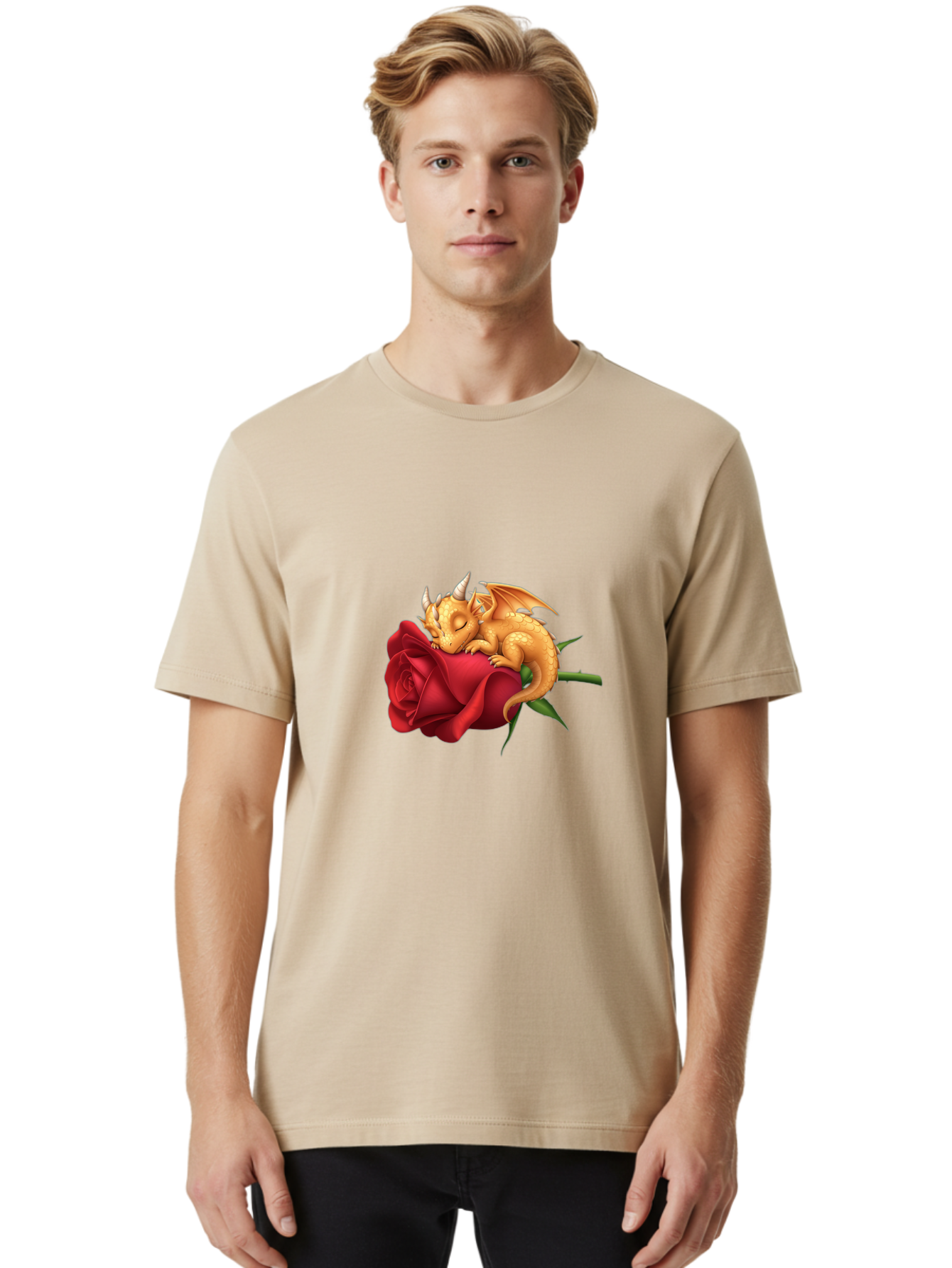 Sleeping-Dragon-On-Red-Rose Men'S Graphic Tee, 100% Cotton, Comfortable Casual Summer Wear, Machine Washable, Vintage Camera, Old Camera, Antique Camera, Black Camera, Classic Photography, Photography Equipment, Nostalgic Device, Film Camera, Baj761