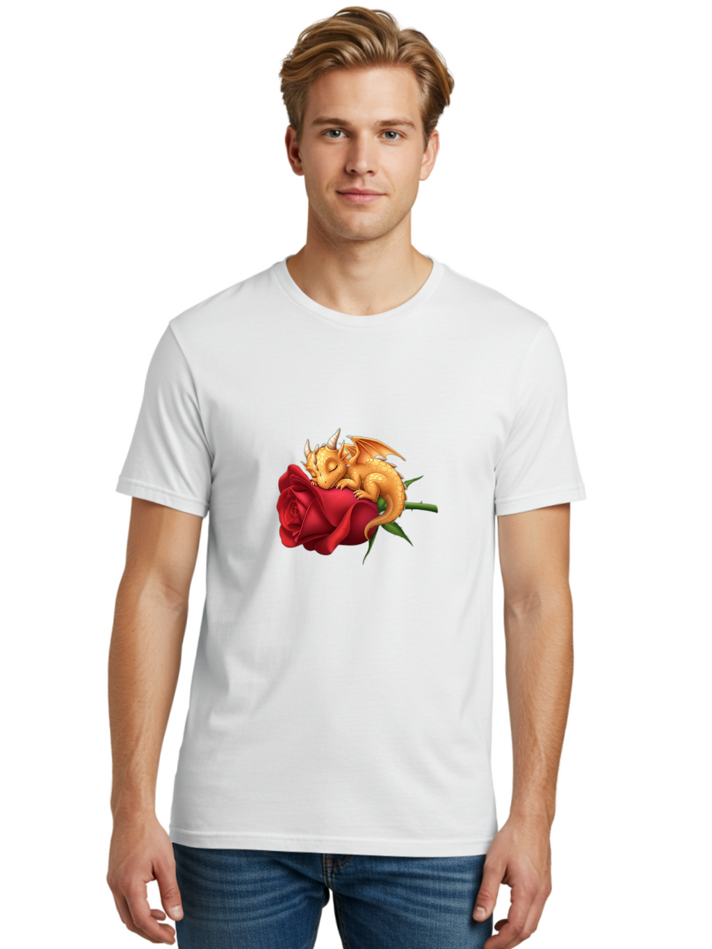 Sleeping-Dragon-On-Red-Rose Men'S Graphic Tee, 100% Cotton, Comfortable Casual Summer Wear, Machine Washable, Vintage Camera, Old Camera, Antique Camera, Black Camera, Classic Photography, Photography Equipment, Nostalgic Device, Film Camera, Baj761