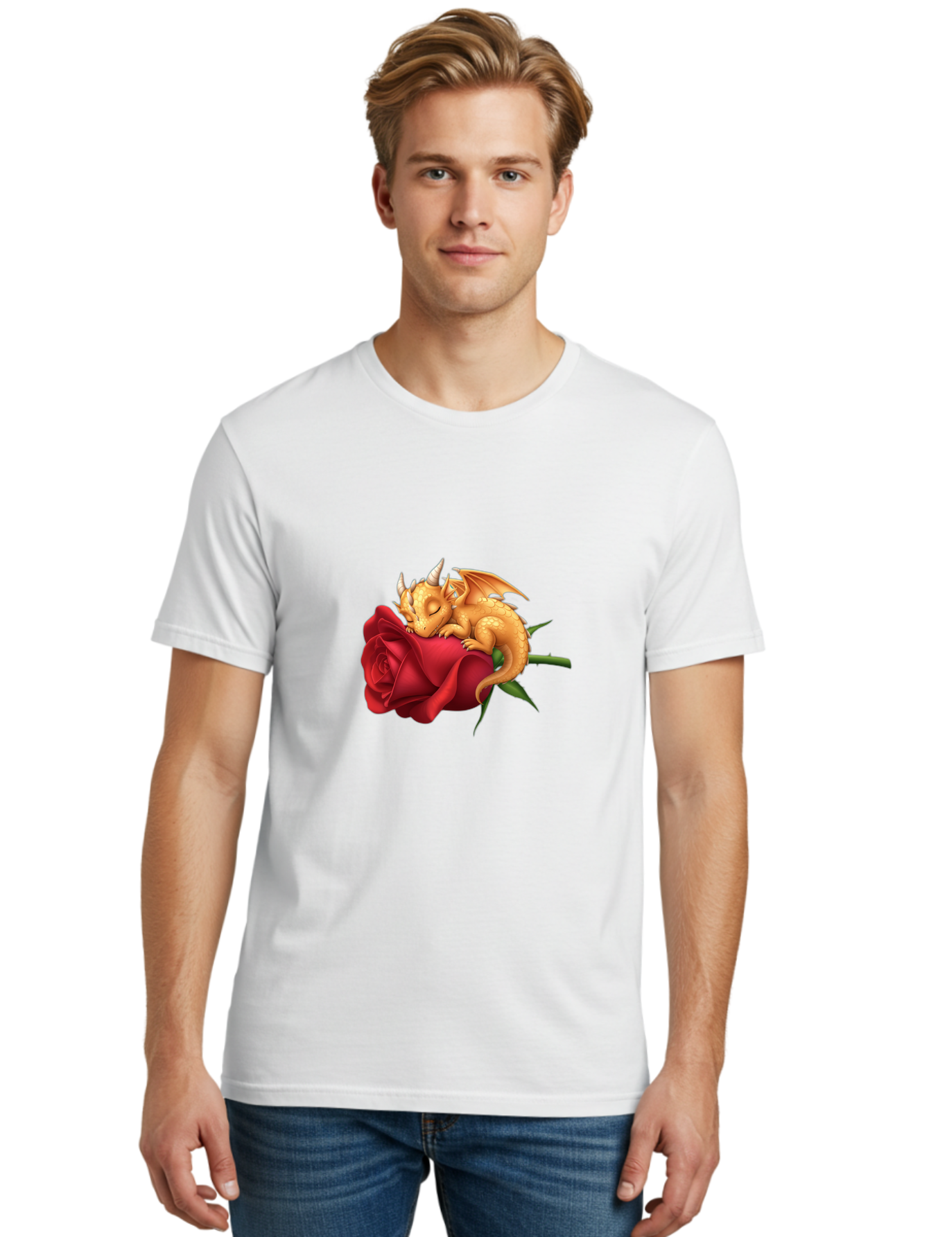 Sleeping-Dragon-On-Red-Rose Men'S Graphic Tee, 100% Cotton, Comfortable Casual Summer Wear, Machine Washable, Vintage Camera, Old Camera, Antique Camera, Black Camera, Classic Photography, Photography Equipment, Nostalgic Device, Film Camera, Baj761