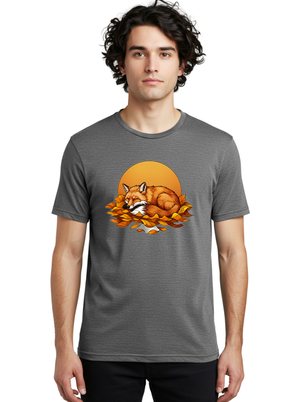 Sleeping-Fox-2 Men'S Graphic Tee, 100% Cotton, Comfortable Casual Summer Wear, Machine Washable, Vintage Camera, Old Camera, Antique Camera, Black Camera, Classic Photography, Photography Equipment, Nostalgic Device, Film Camera, Camera Art Baj764