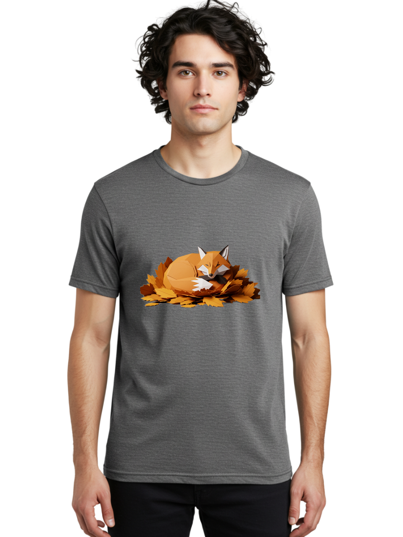 Sleeping-Fox-3 Men'S Graphic Tee, 100% Cotton, Comfortable Casual Summer Wear, Machine Washable, Vintage Camera, Old Camera, Antique Camera, Black Camera, Classic Photography, Photography Equipment, Nostalgic Device, Film Camera, Camera Art Baj765