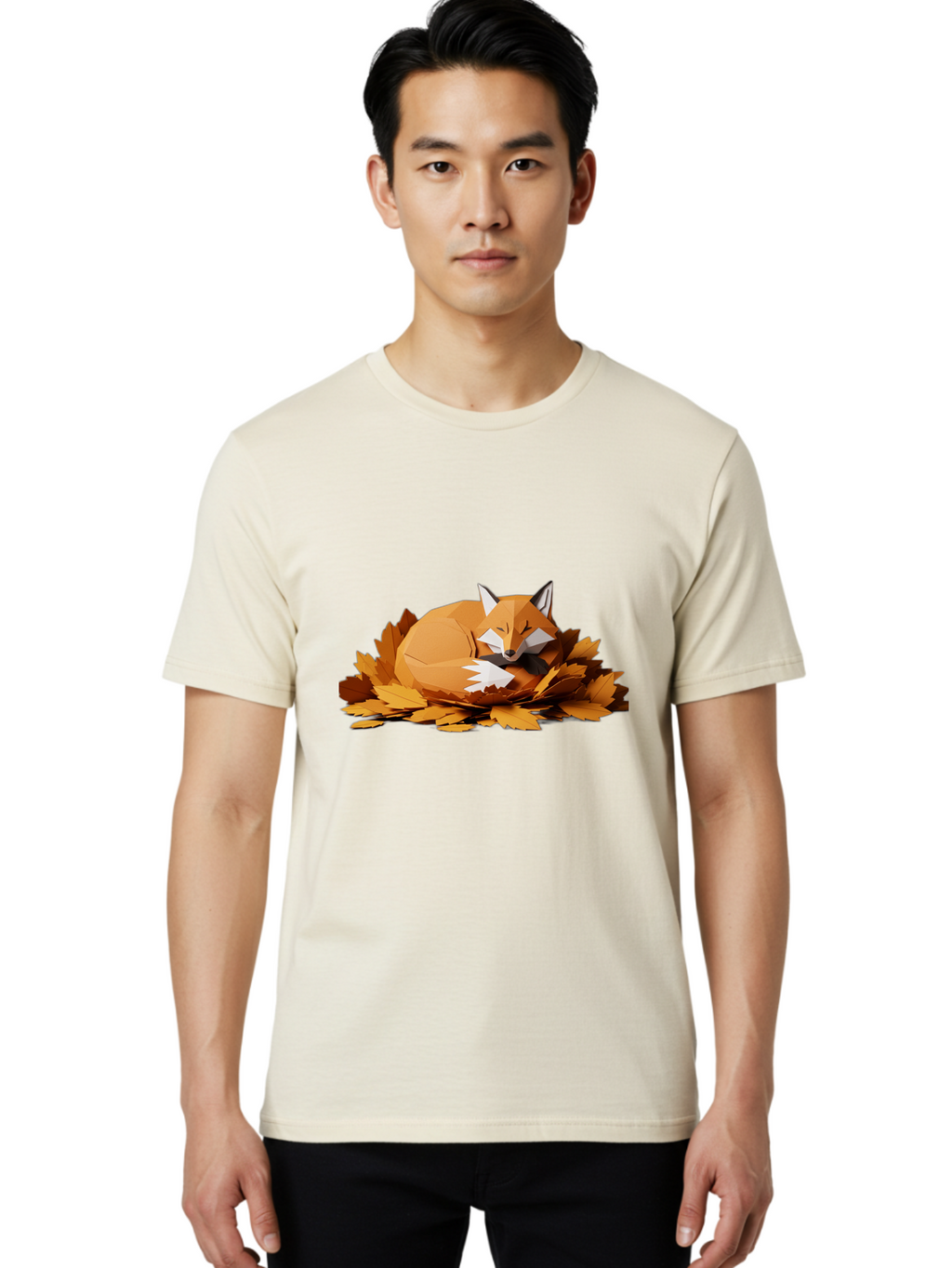 Sleeping-Fox-3 Men'S Graphic Tee, 100% Cotton, Comfortable Casual Summer Wear, Machine Washable, Vintage Camera, Old Camera, Antique Camera, Black Camera, Classic Photography, Photography Equipment, Nostalgic Device, Film Camera, Camera Art Baj765