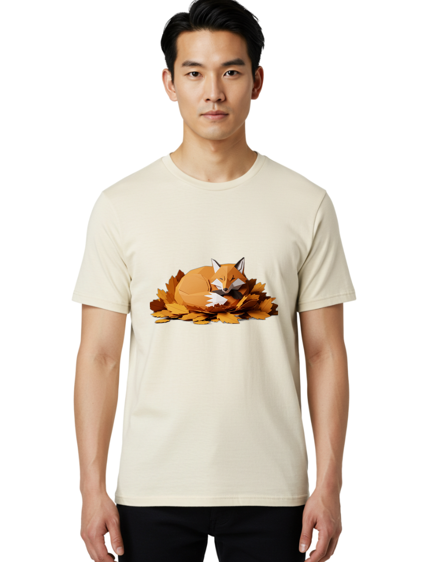 Sleeping-Fox-3 Men'S Graphic Tee, 100% Cotton, Comfortable Casual Summer Wear, Machine Washable, Vintage Camera, Old Camera, Antique Camera, Black Camera, Classic Photography, Photography Equipment, Nostalgic Device, Film Camera, Camera Art Baj765