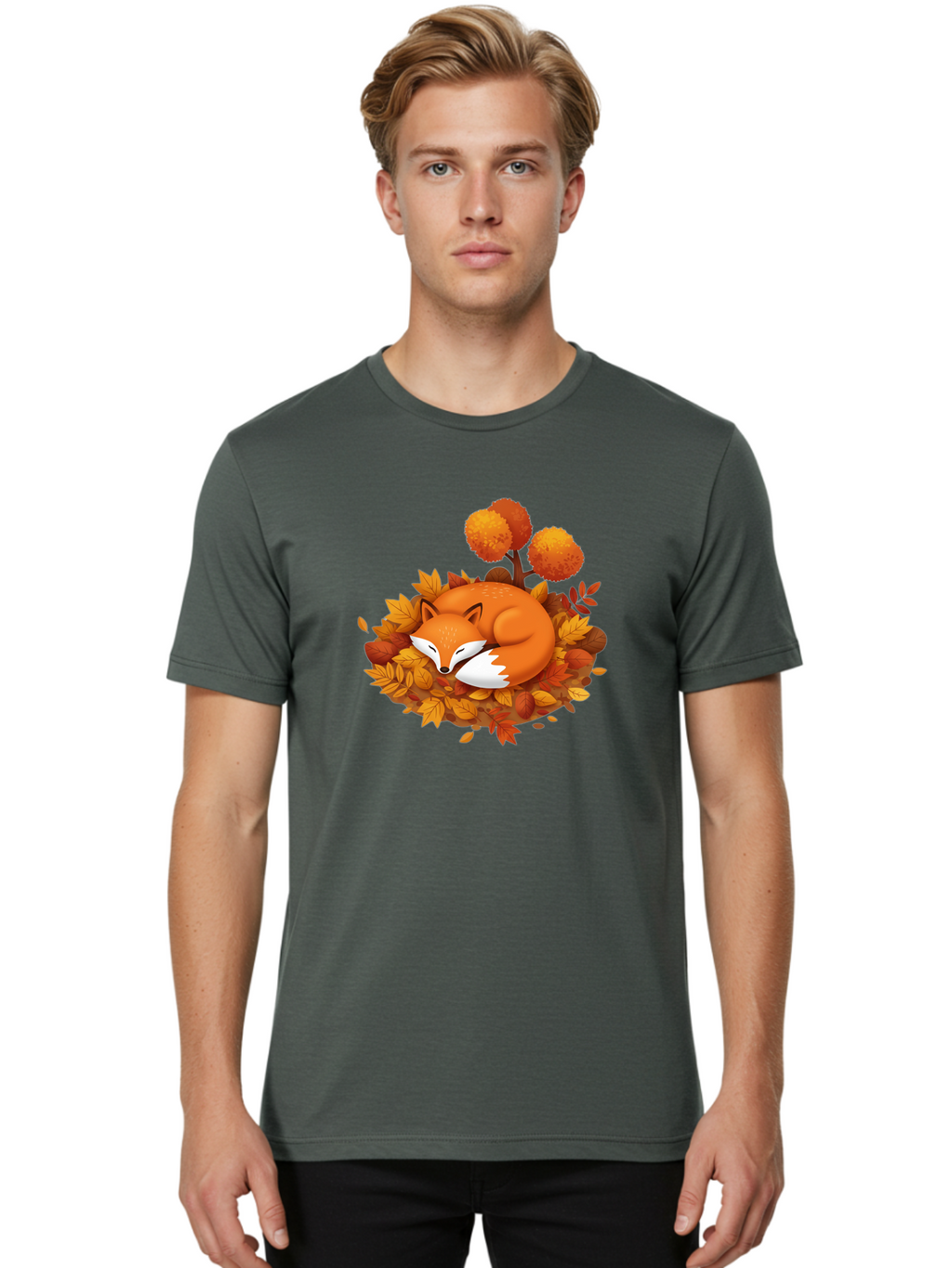 Sleeping-Fox-6 Men'S Graphic Tee, 100% Cotton, Comfortable Casual Summer Wear, Machine Washable, Vintage Camera, Old Camera, Antique Camera, Black Camera, Classic Photography, Photography Equipment, Nostalgic Device, Film Camera, Camera Art Baj768
