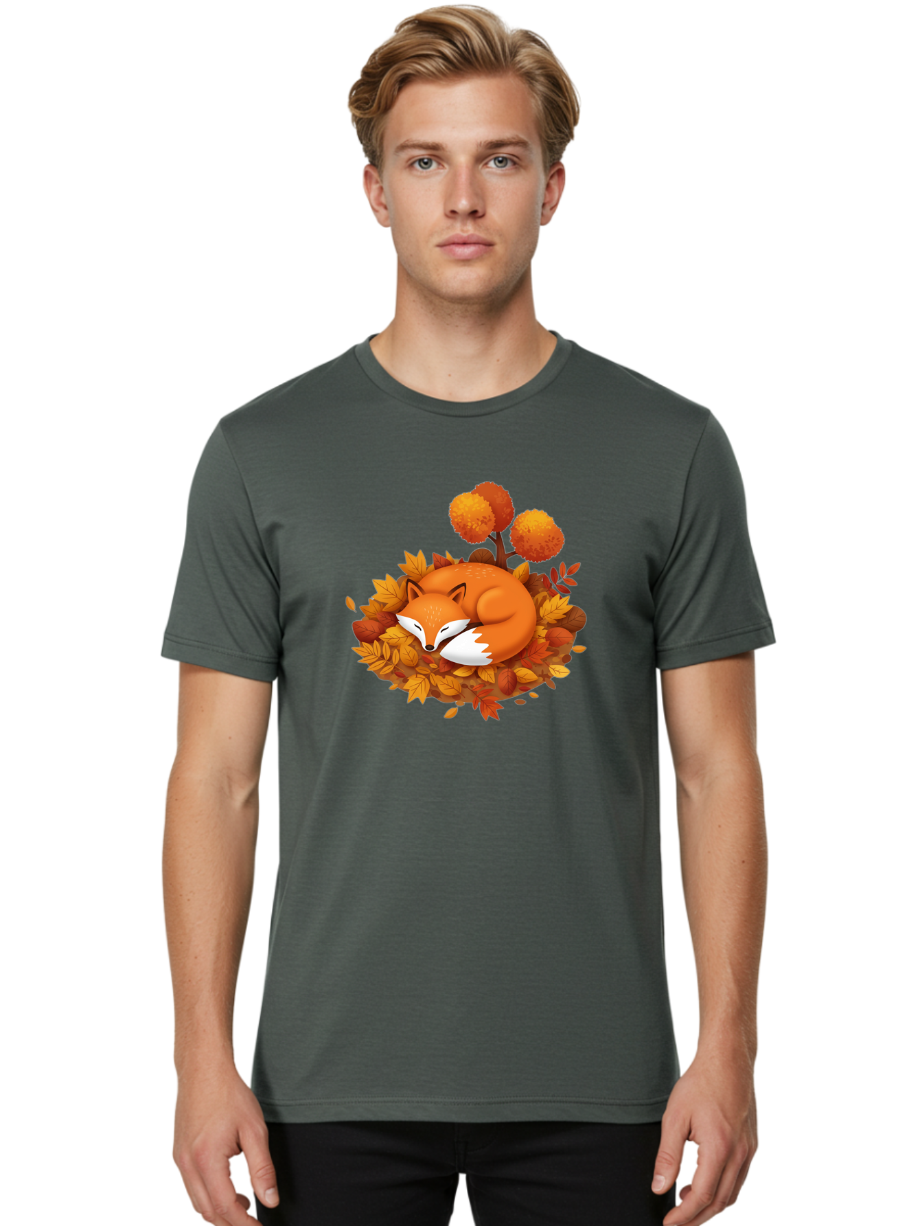 Sleeping-Fox-6 Men'S Graphic Tee, 100% Cotton, Comfortable Casual Summer Wear, Machine Washable, Vintage Camera, Old Camera, Antique Camera, Black Camera, Classic Photography, Photography Equipment, Nostalgic Device, Film Camera, Camera Art Baj768