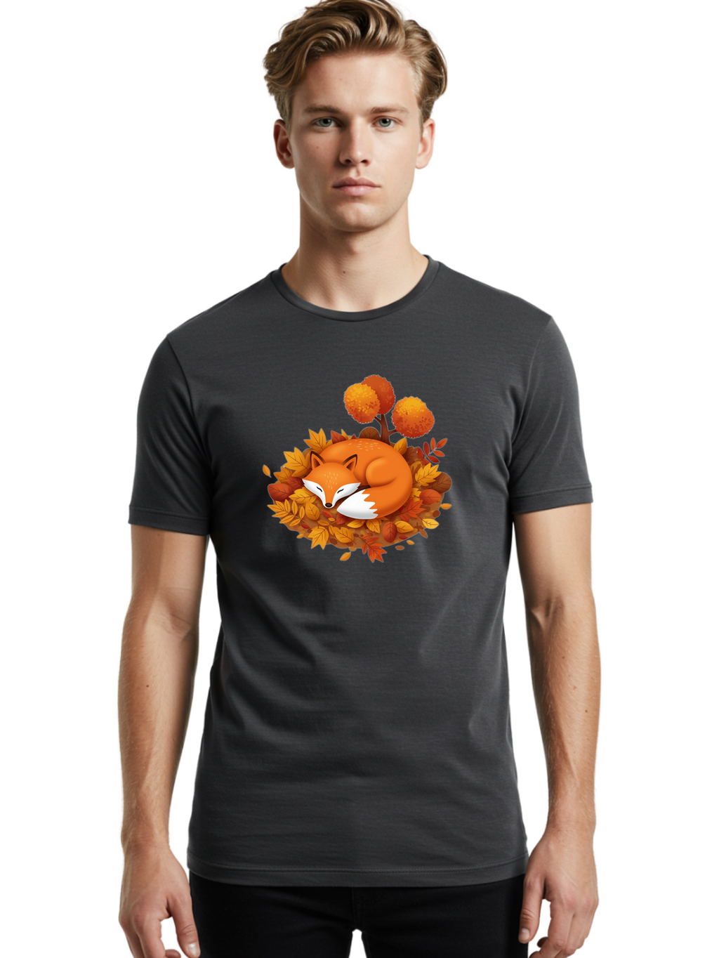 Sleeping-Fox-6 Men'S Graphic Tee, 100% Cotton, Comfortable Casual Summer Wear, Machine Washable, Vintage Camera, Old Camera, Antique Camera, Black Camera, Classic Photography, Photography Equipment, Nostalgic Device, Film Camera, Camera Art Baj768