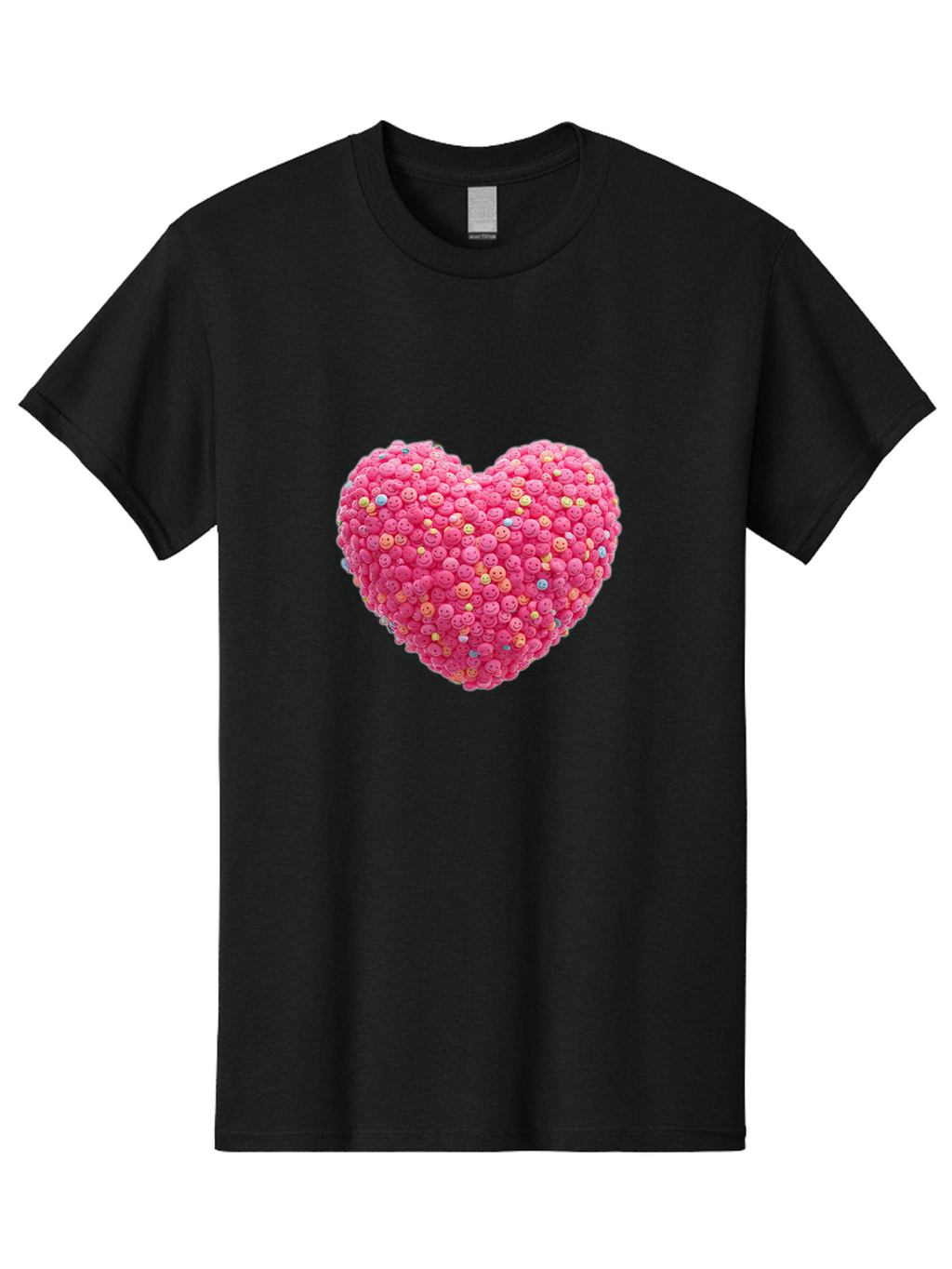 Smiley-Heart-1 Men'S Graphic Tee, 100% Cotton, Comfortable Casual Summer Wear, Machine Washable, Vintage Camera, Old Camera, Antique Camera, Black Camera, Classic Photography, Photography Equipment, Nostalgic Device, Film Camera, Camera Art Baj772