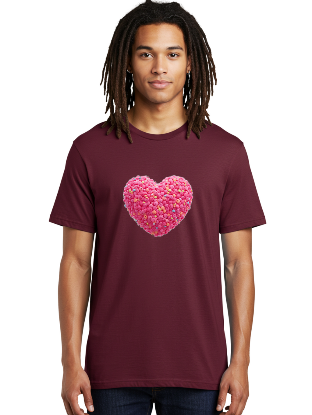 Smiley-Heart-1 Men'S Graphic Tee, 100% Cotton, Comfortable Casual Summer Wear, Machine Washable, Vintage Camera, Old Camera, Antique Camera, Black Camera, Classic Photography, Photography Equipment, Nostalgic Device, Film Camera, Camera Art Baj772